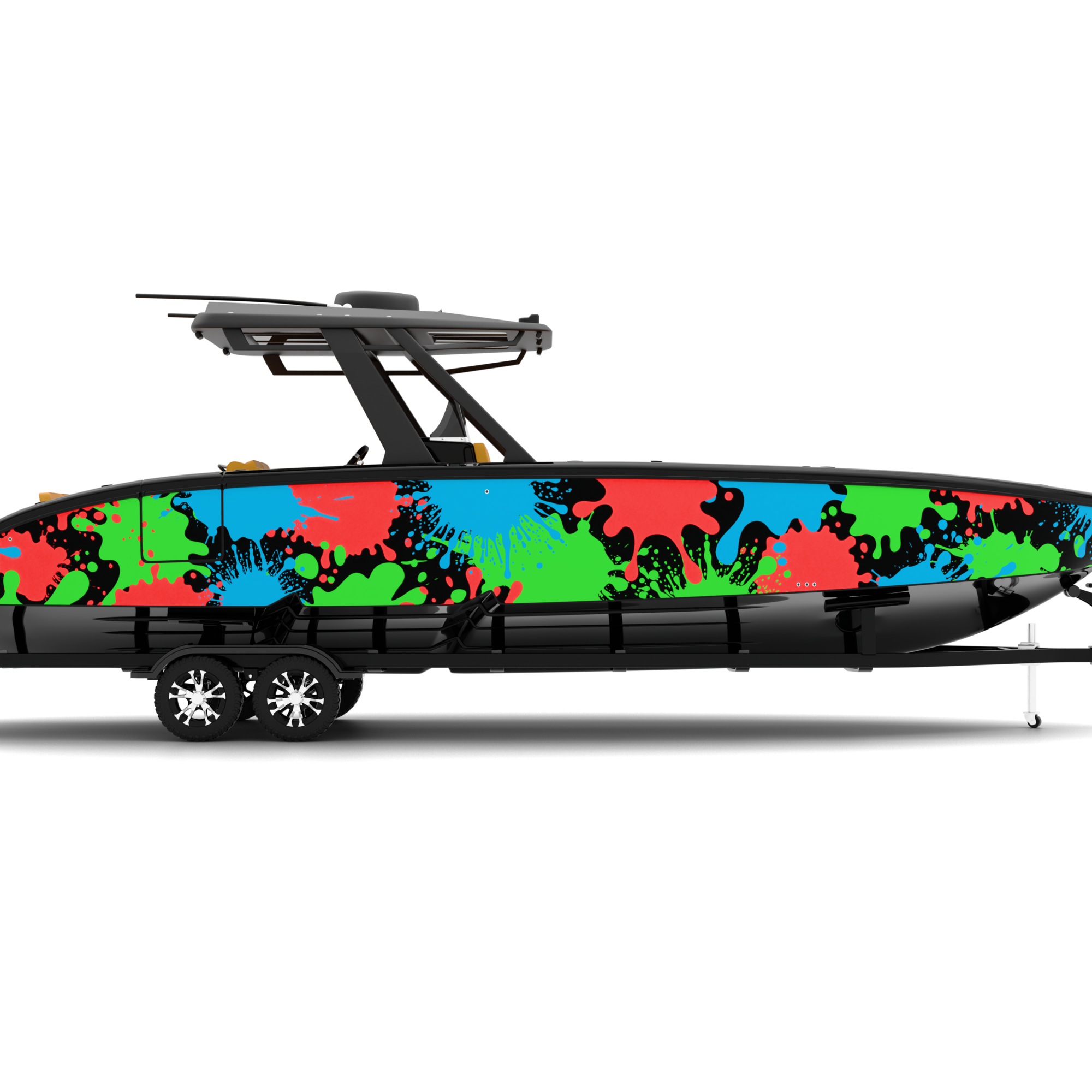 COLOUR SPLASH design stickers for Bowrider (7-9 m)