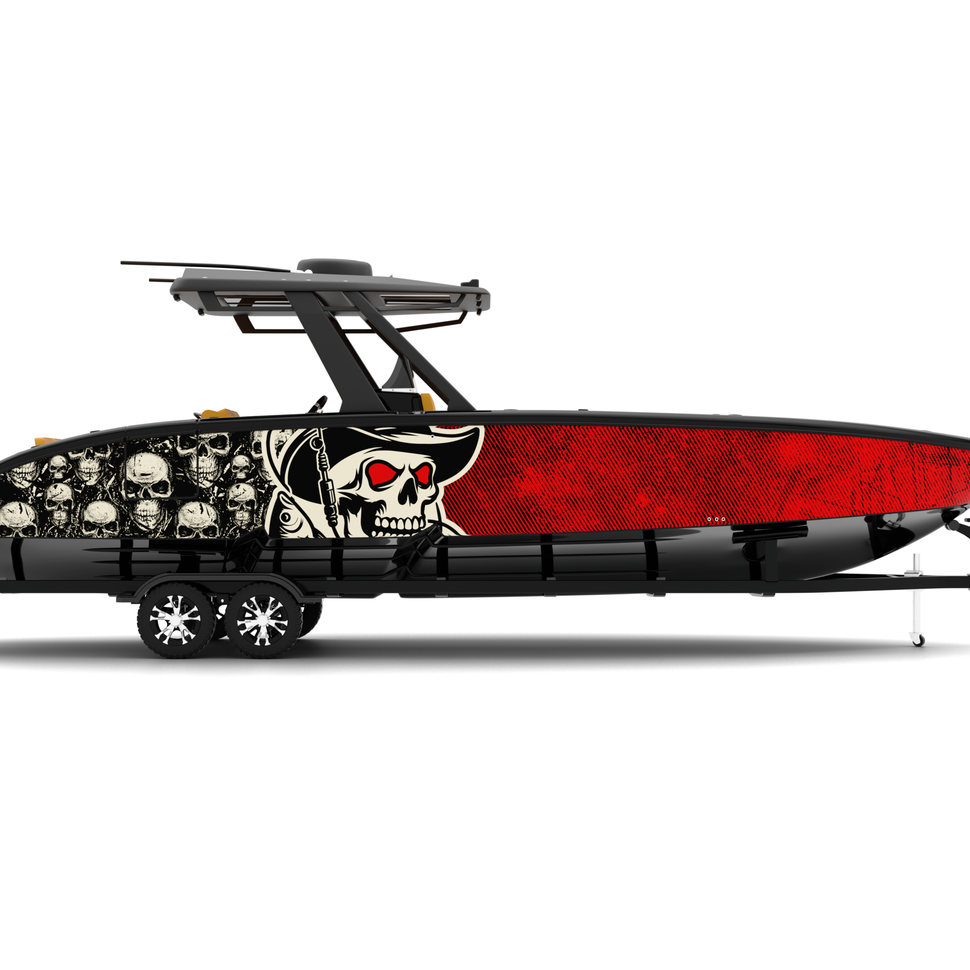 SKULLY design stickers for Bowrider (7-9 m)