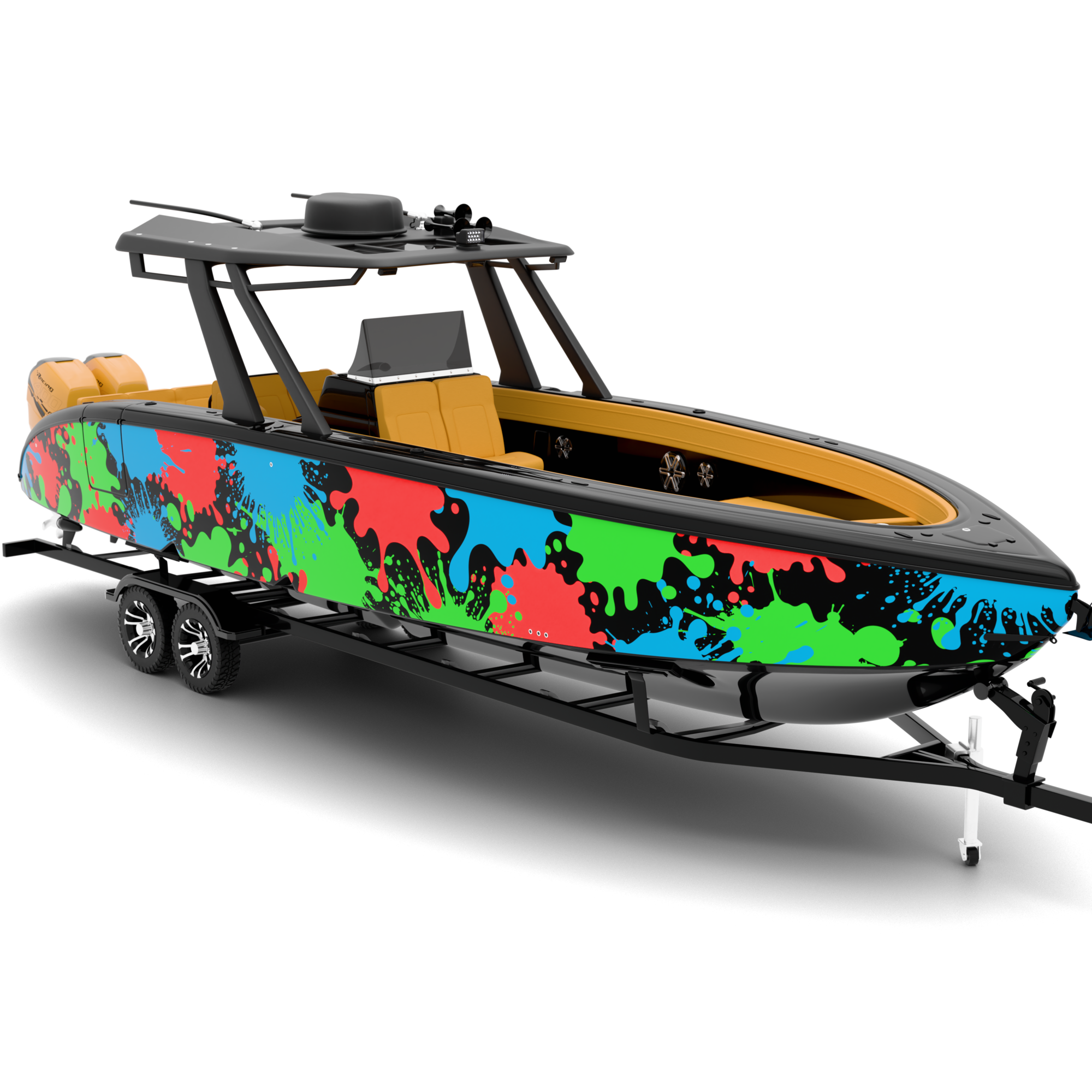COLOUR SPLASH design stickers for Bowrider (7-9 m)