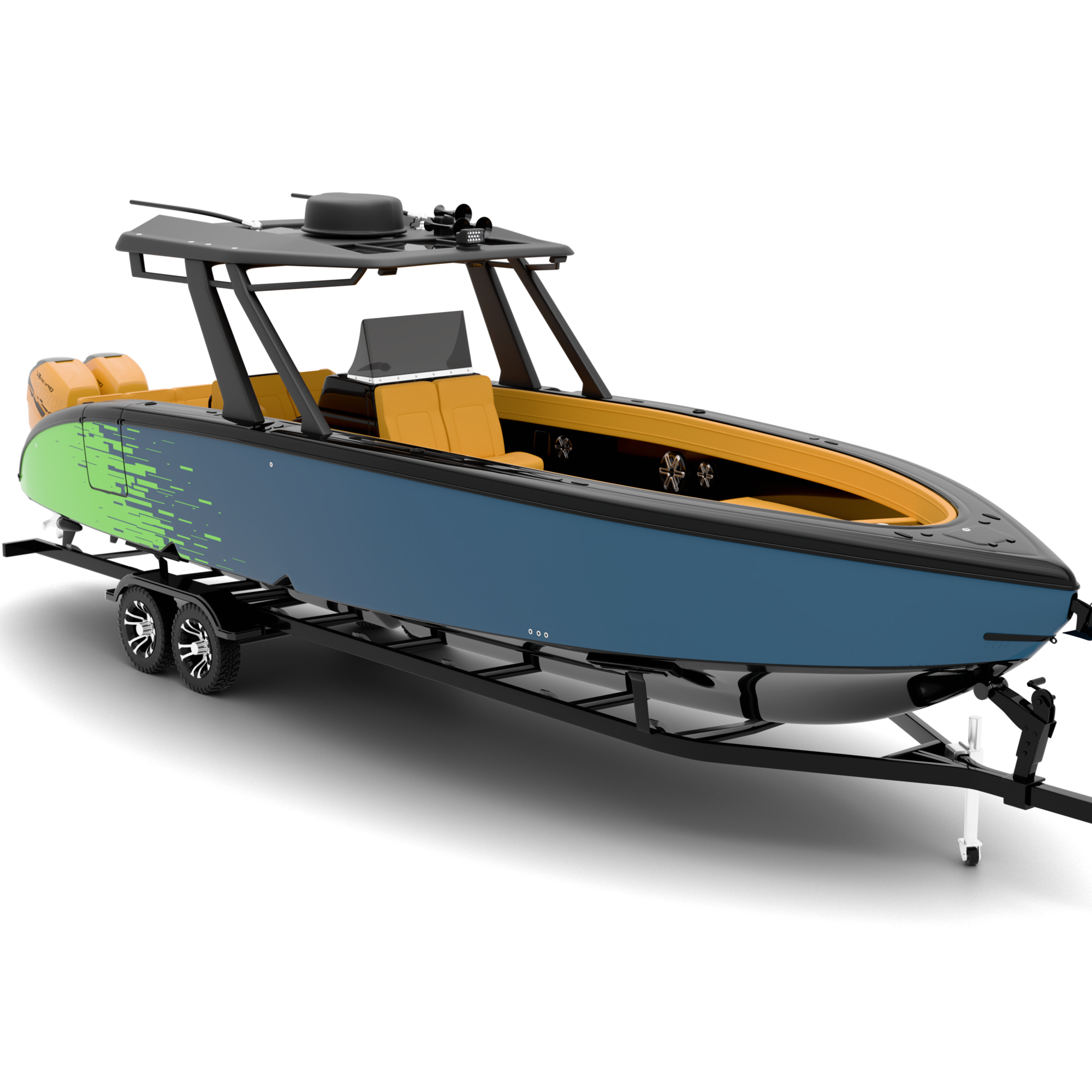 FLOW design stickers for Bowrider (7-9 m)