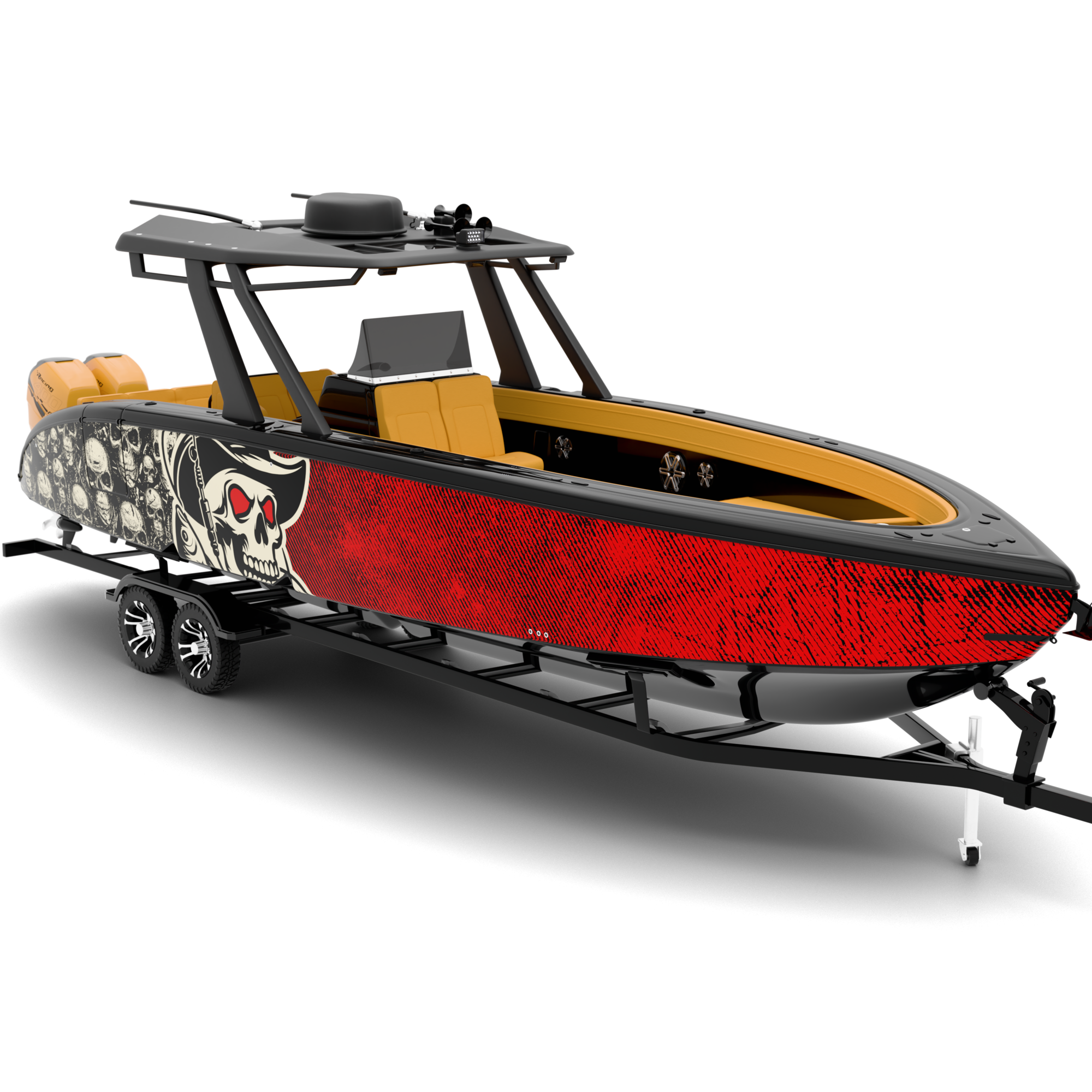 SKULLY design stickers for Bowrider (7-9 m)