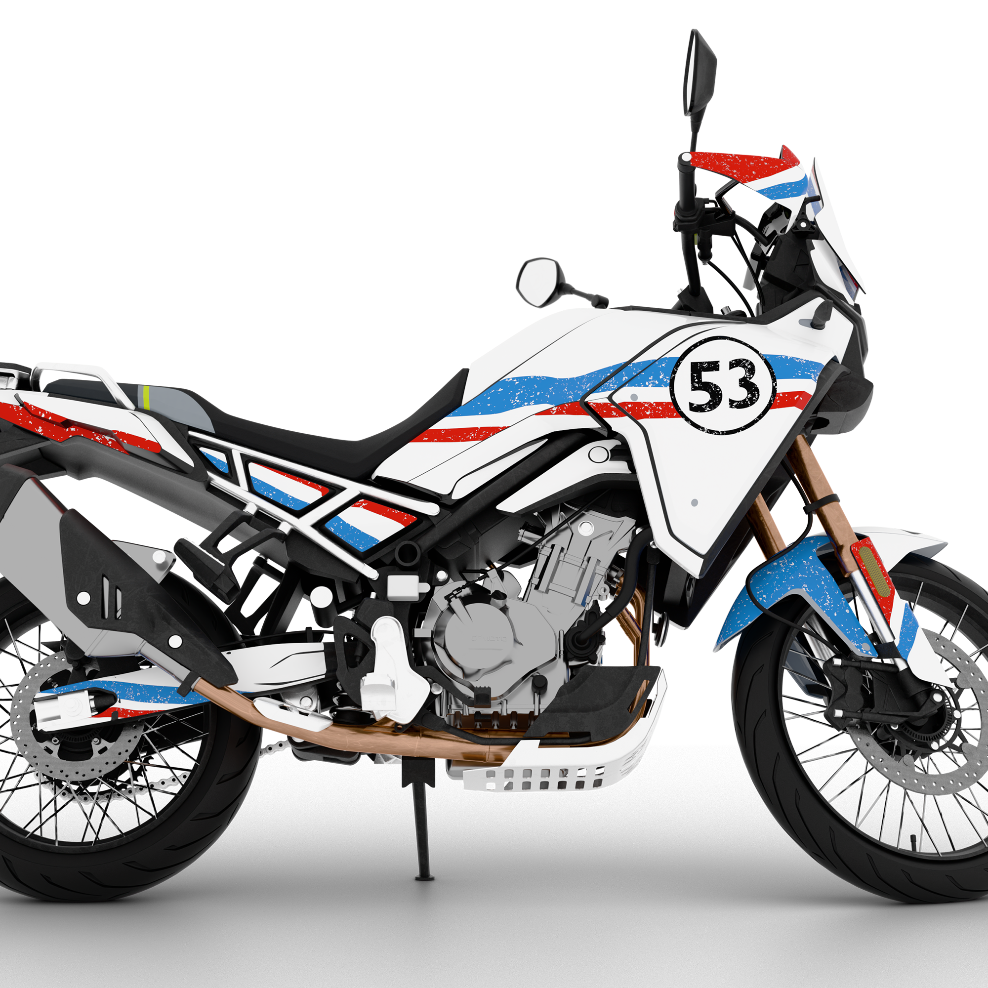RETRO53 design stickers for CFMOTO MT450 (from 2024)