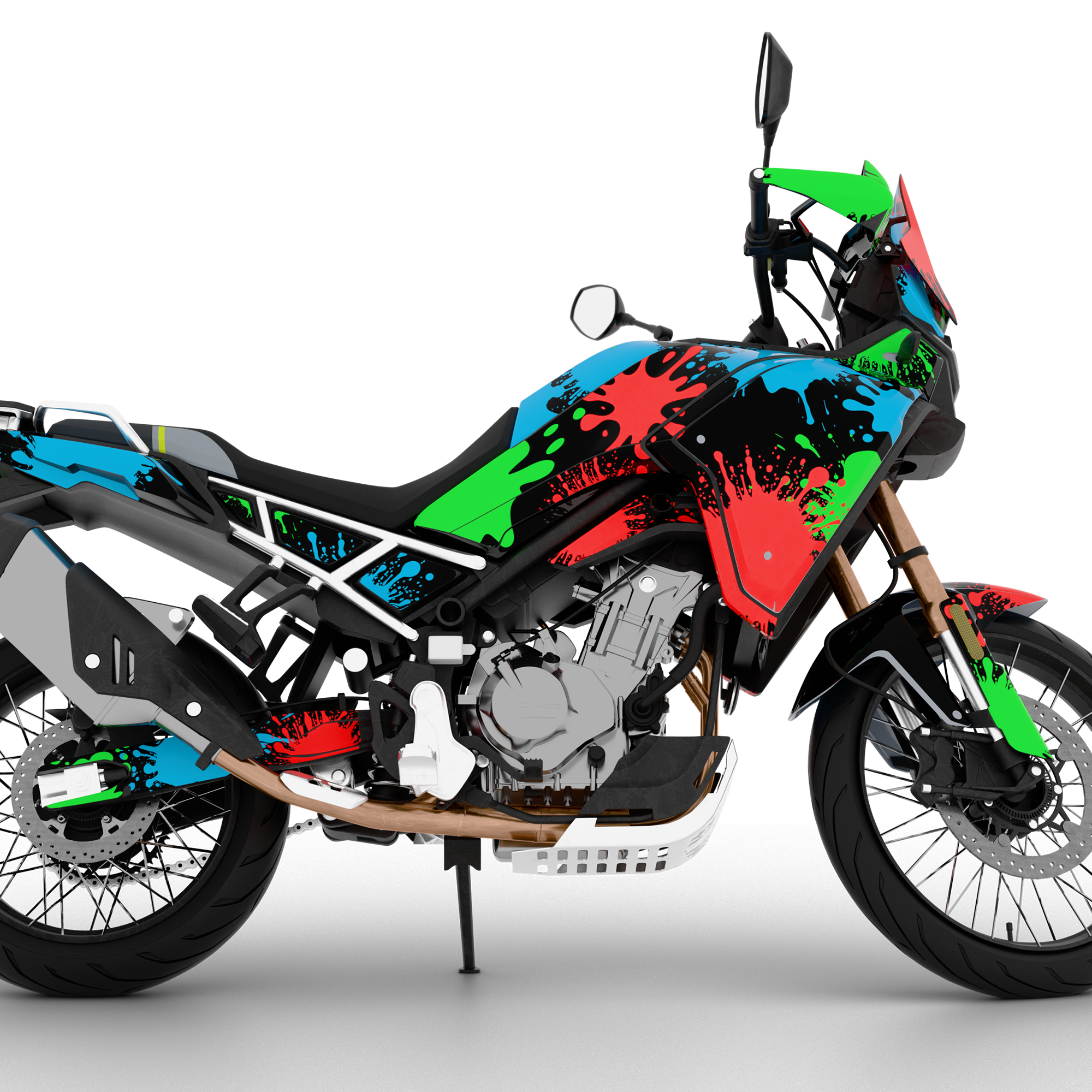 COLOUR SPLASH design stickers for CFMOTO MT450 (from 2024)