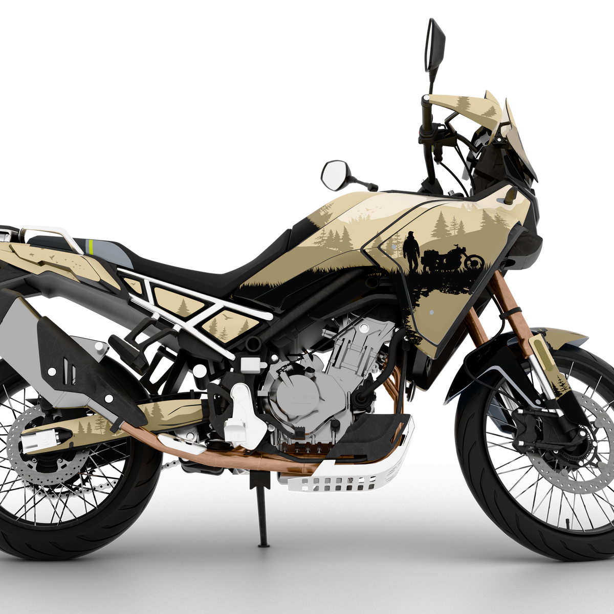 Naklejki w stylu EXPLORER do CFMOTO MT450 (od 2024)