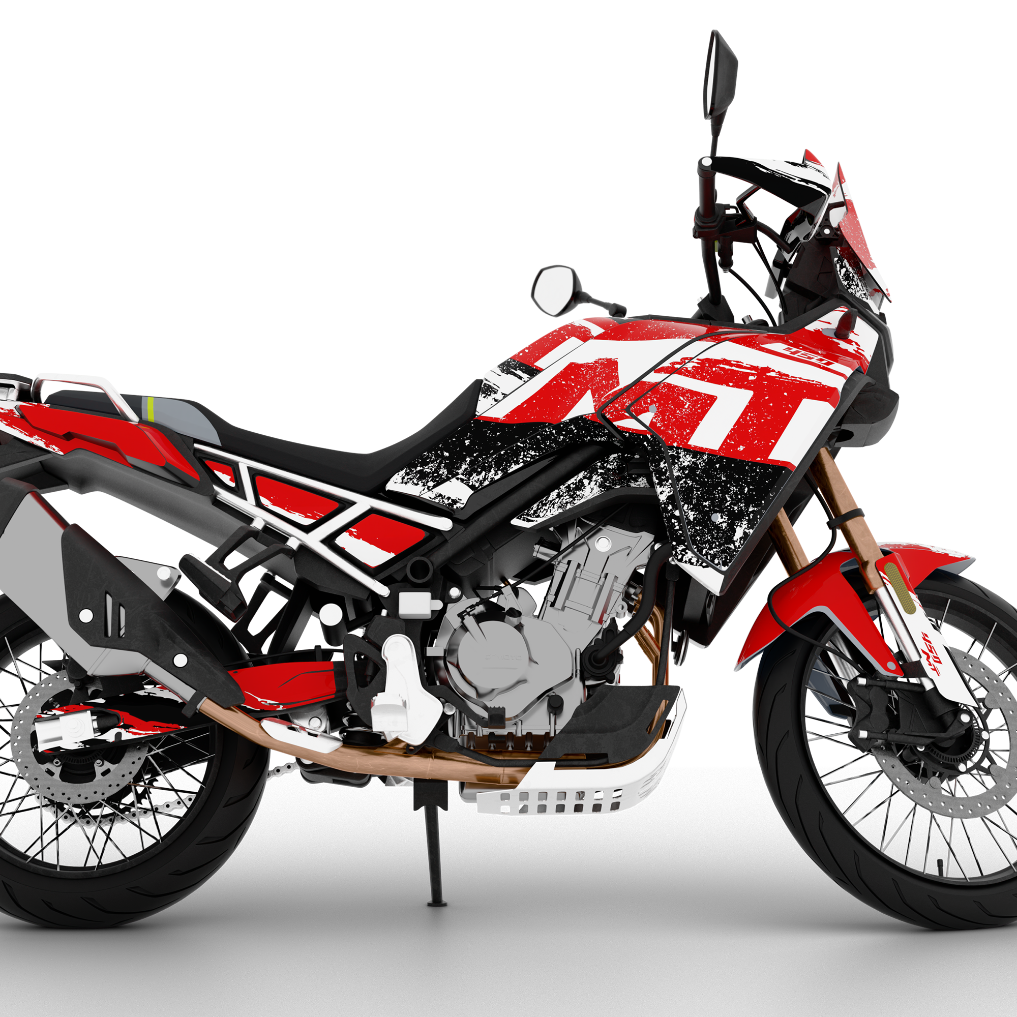 GRUNGE design stickers for CFMOTO MT450 (from 2024)