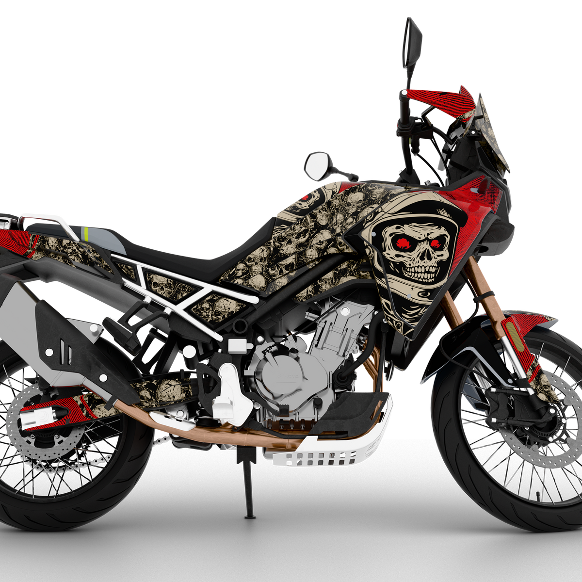 Naklejki na motocykl SKULLY do CFMOTO MT450 (od 2024)