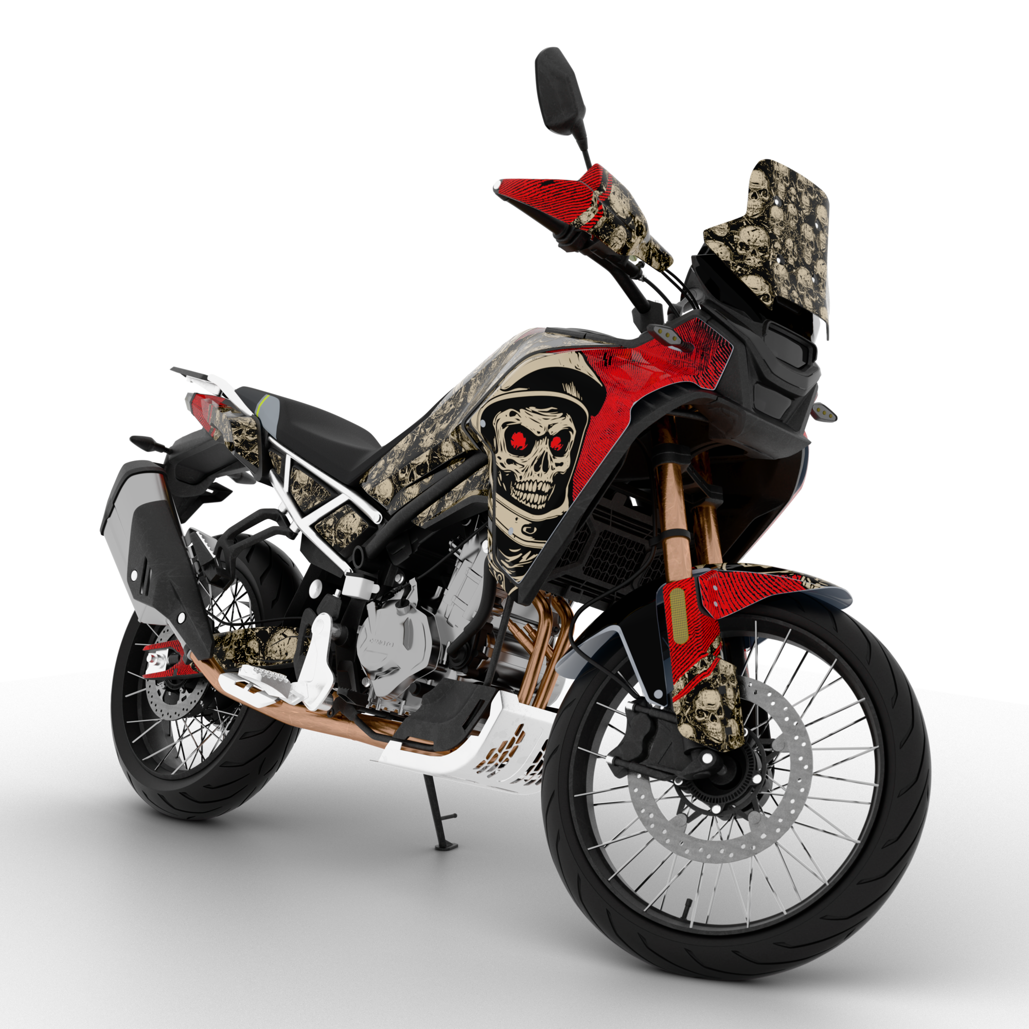 SKULLY design stickers for CFMOTO MT450 (from 2024)