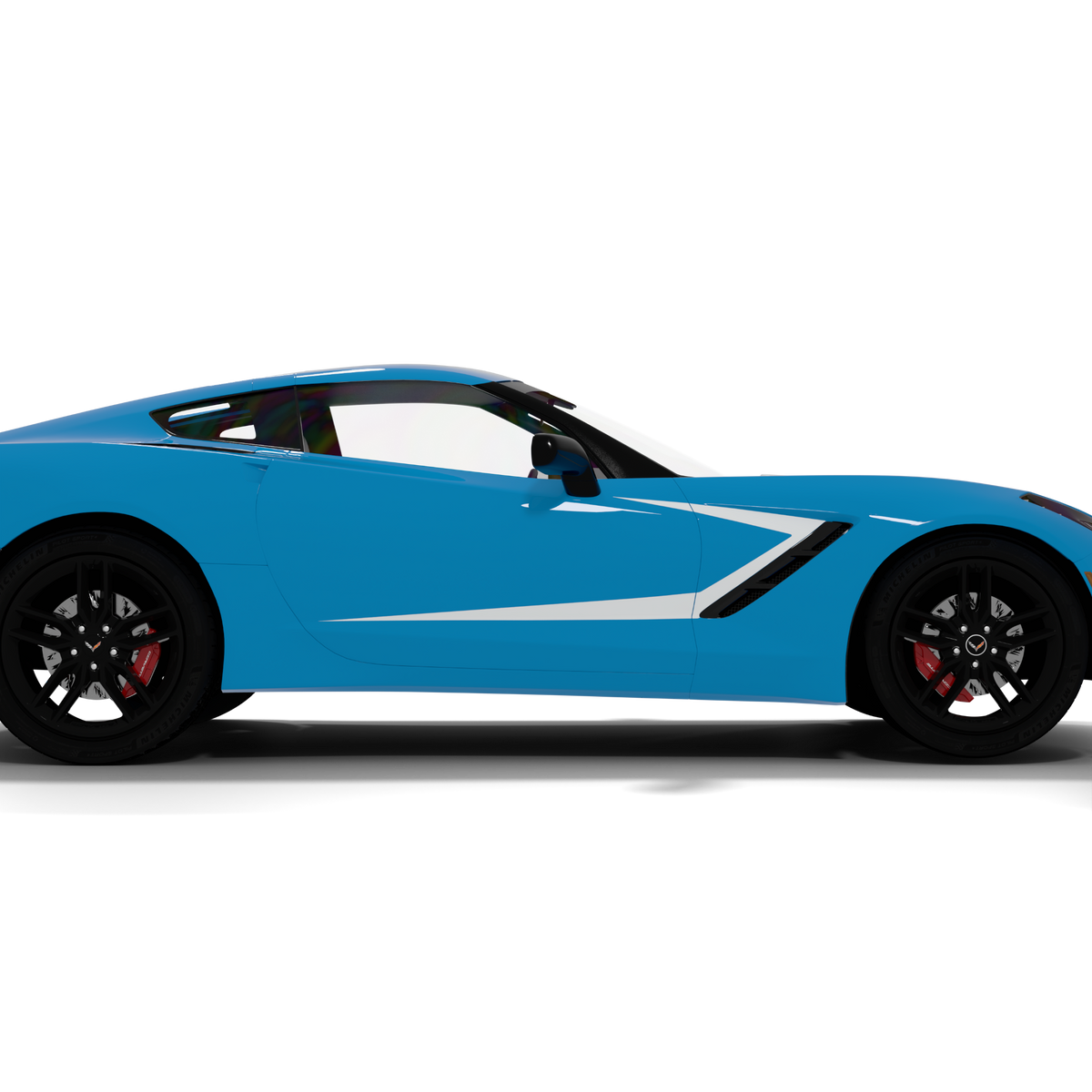 Naklejki LIGHTNING design do Corvette C7 (od 2014)