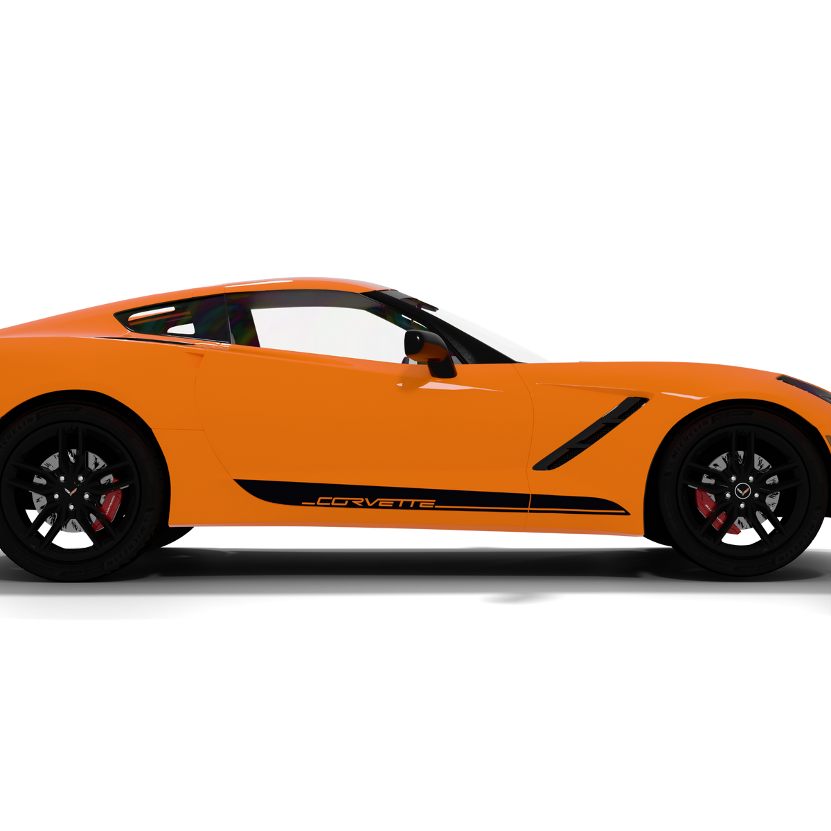 SIDE STRIPES design stickers for Corvette C7 (from 2014)