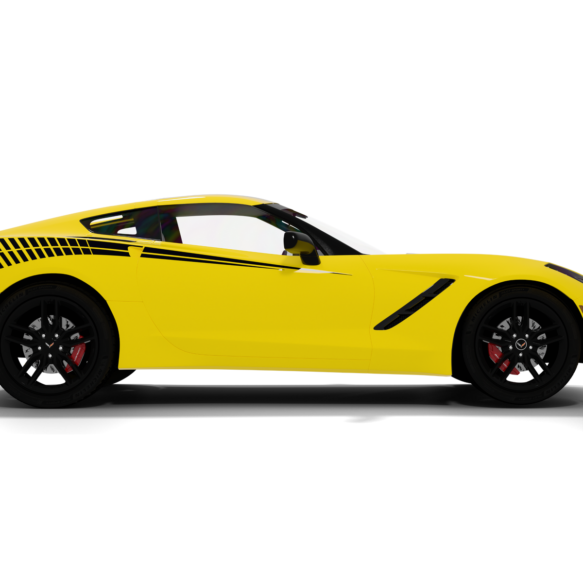 STROBE STRIPES design stickers for Corvette C7 (from 2014)