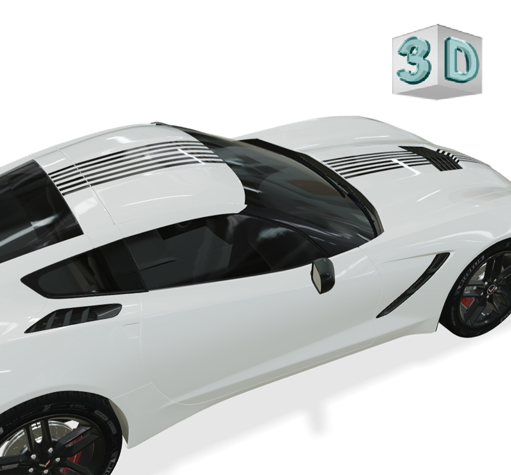 STRINGS design stickers for Corvette C7 (from 2014)
