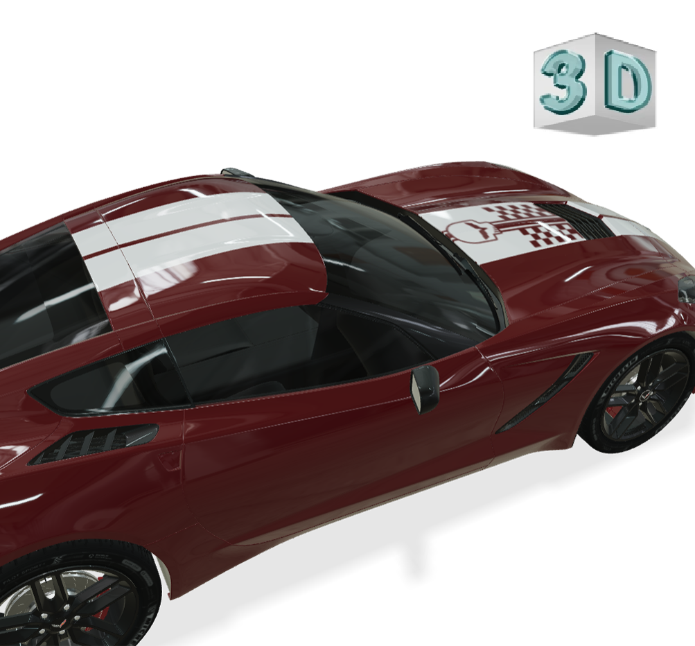 TOPHOOD design stickers for Corvette C7 (from 2014)