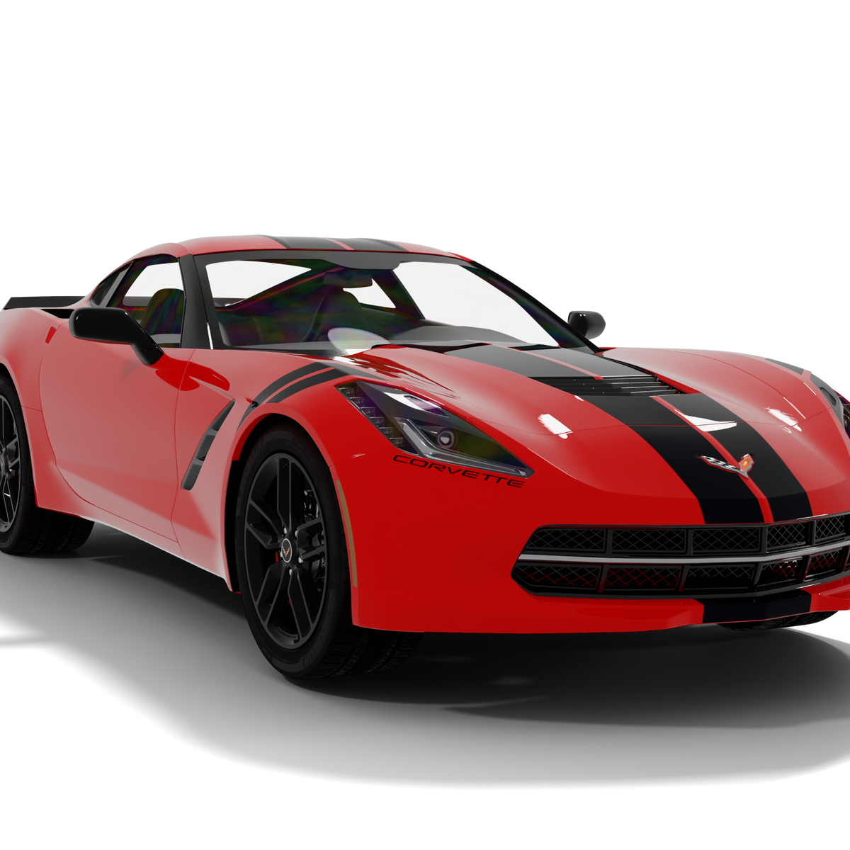 NAKLEJKI OZDOBNE "HASH MARKS" do Corvette C7 (od 2014)