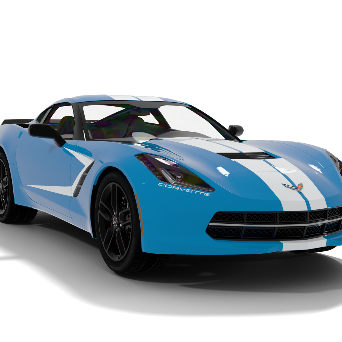 Naklejki LIGHTNING design do Corvette C7 (od 2014)