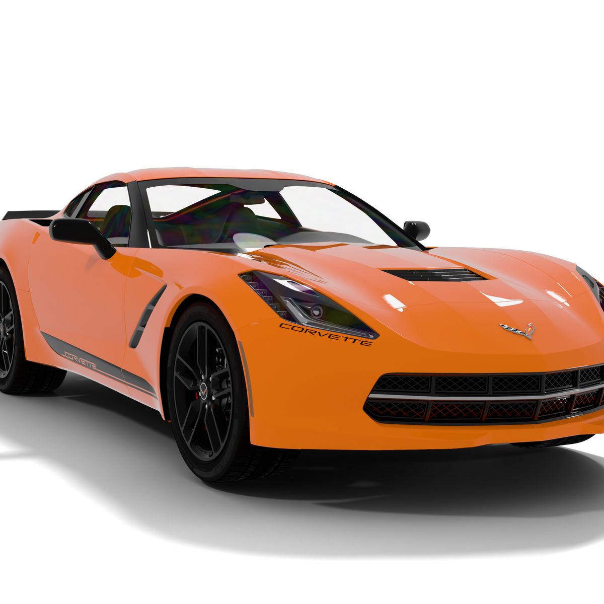 SIDE STRIPES design stickers for Corvette C7 (from 2014)