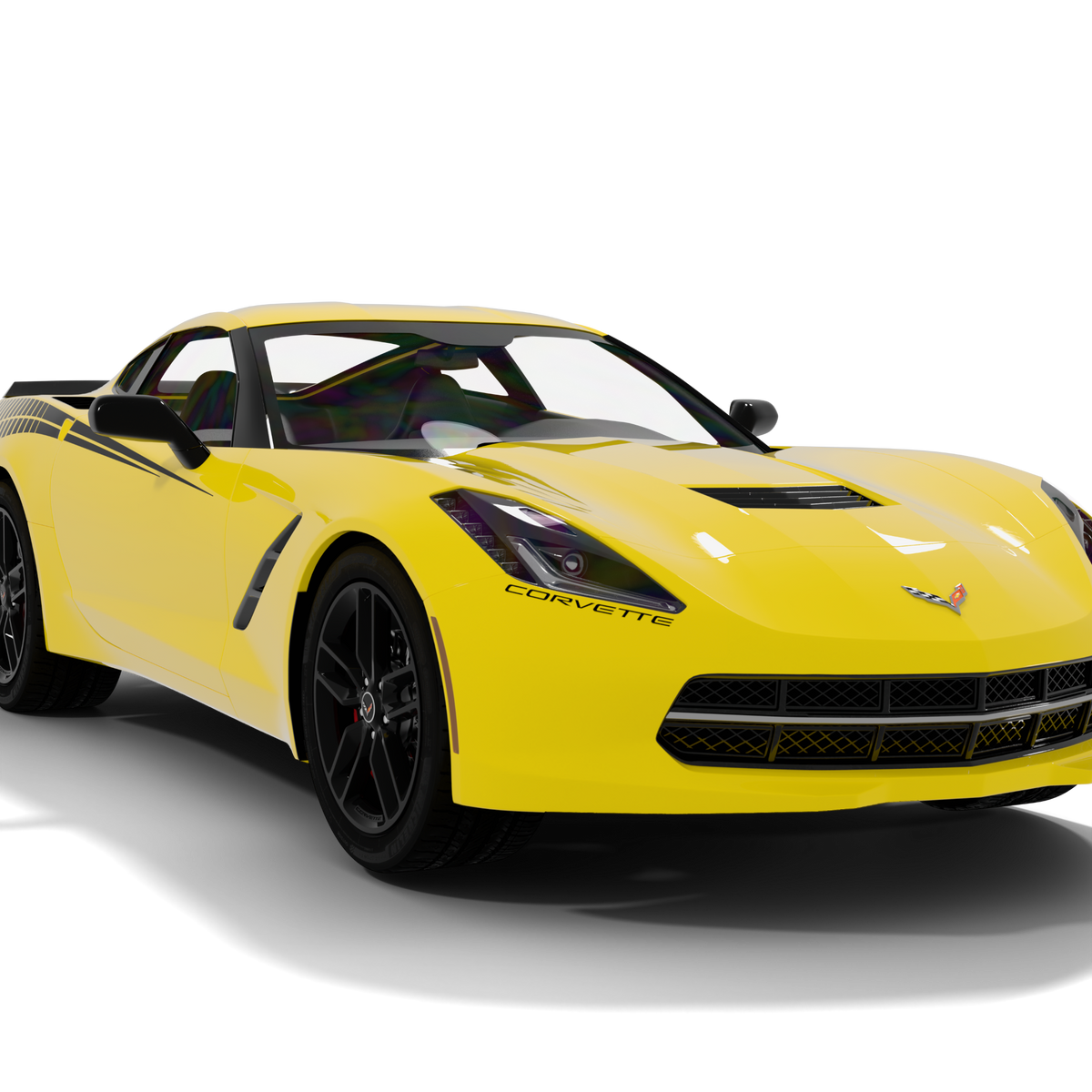 STROBE STRIPES design stickers for Corvette C7 (from 2014)