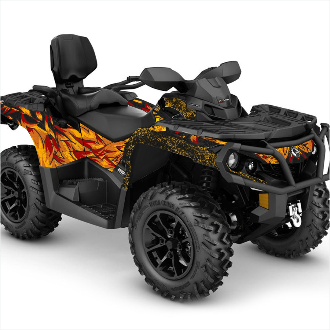 Can Am Outlander orange stickers decals