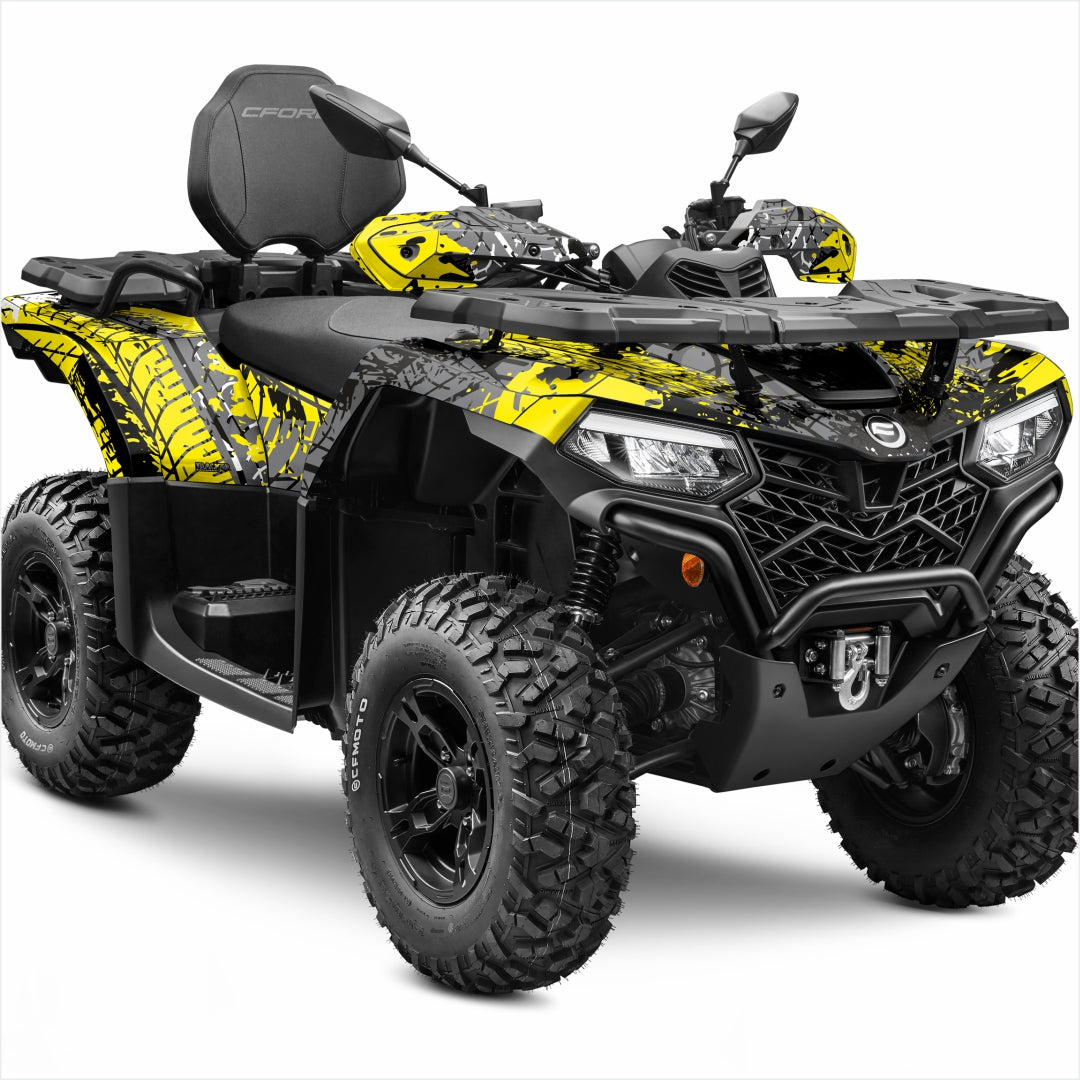 Cfmoto cforce 400 520 yellow graphics stickers