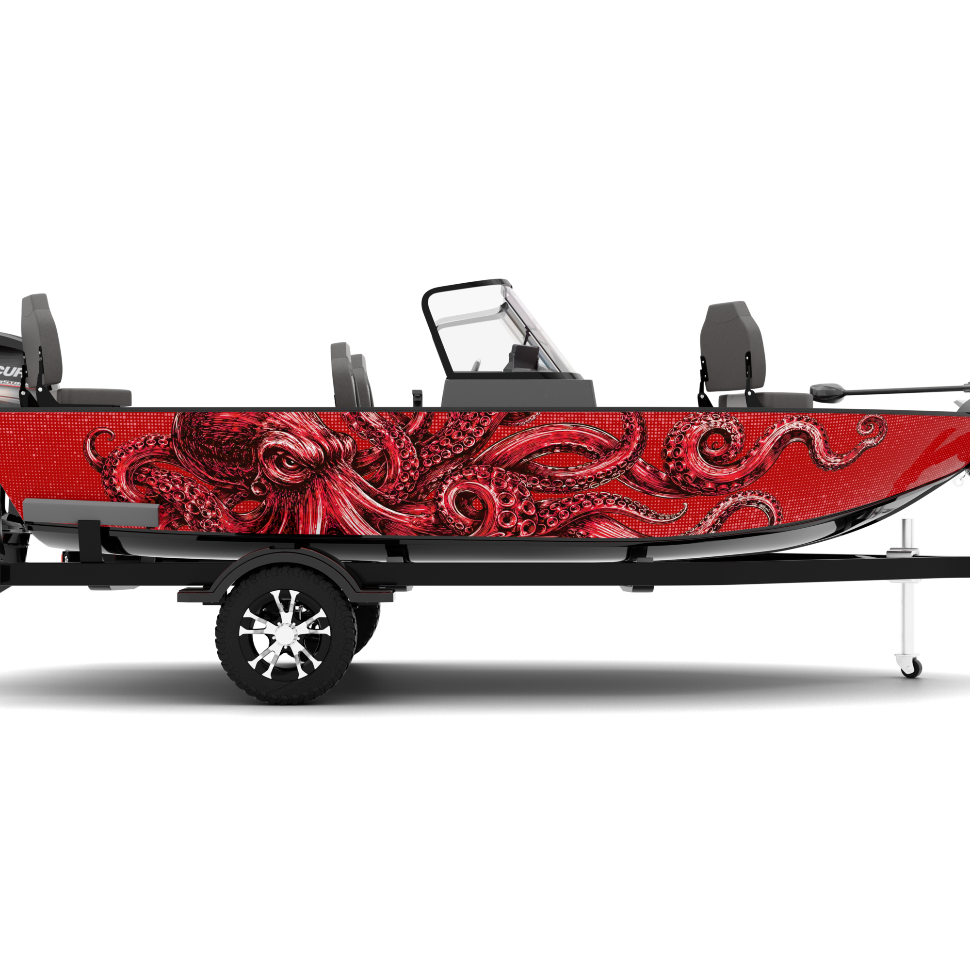 KRAKEN design stickers for Fishing Boat (4-6 m)