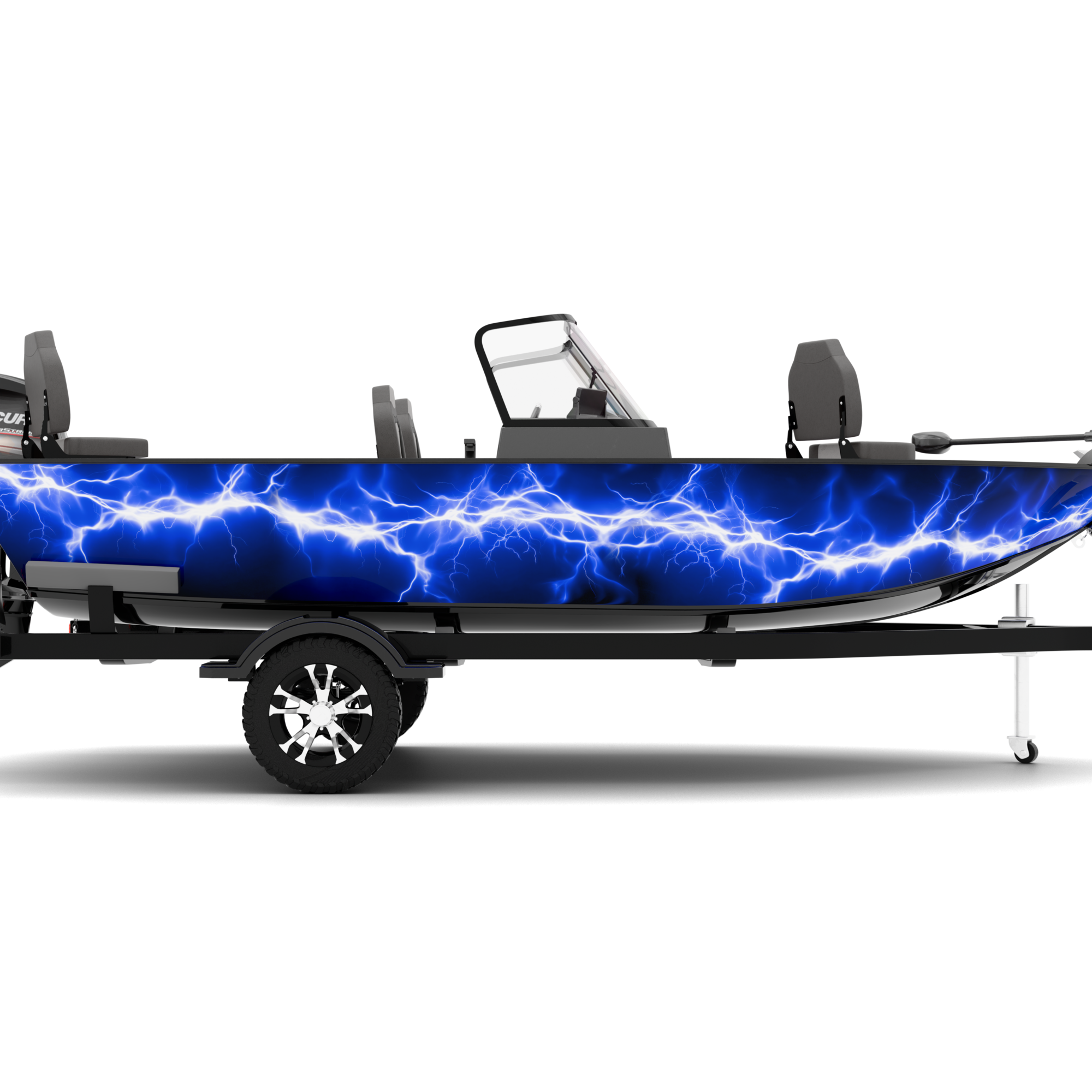 LIGHTNING design stickers for Fishing Boat (4-6 m)