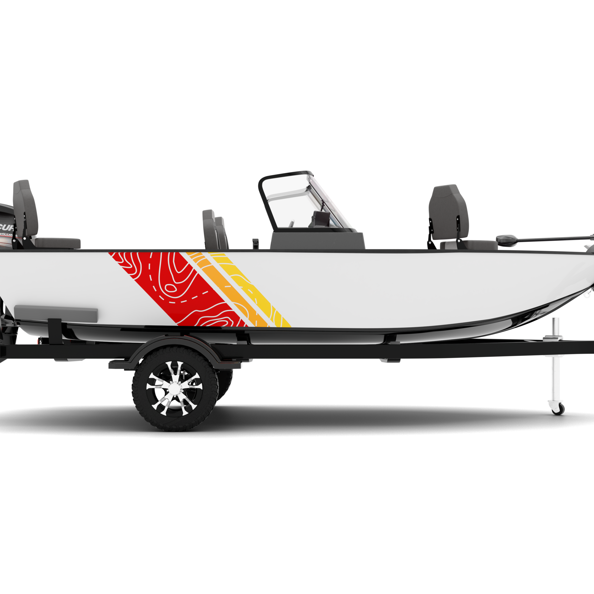 LINE design stickers for Fishing Boat (4-6 m)