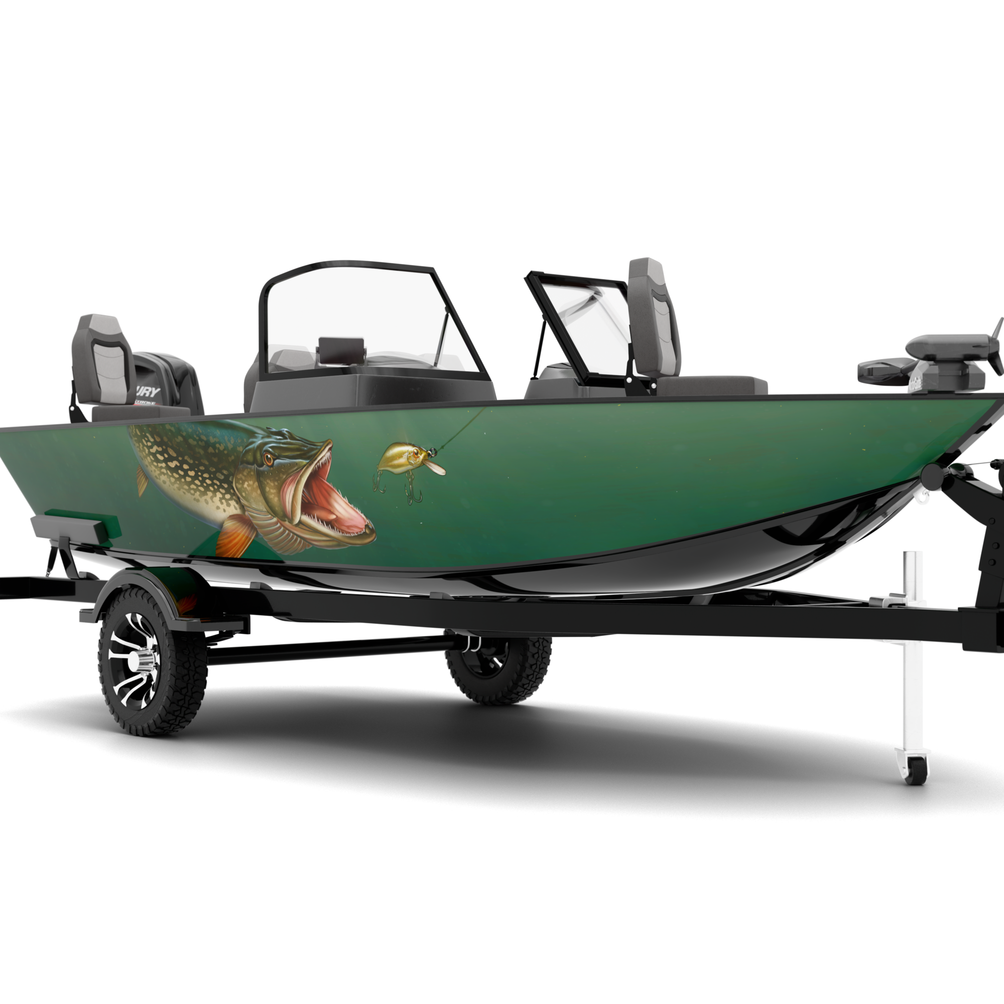 FISHING TIME design stickers for Fishing Boat (4-6 m)