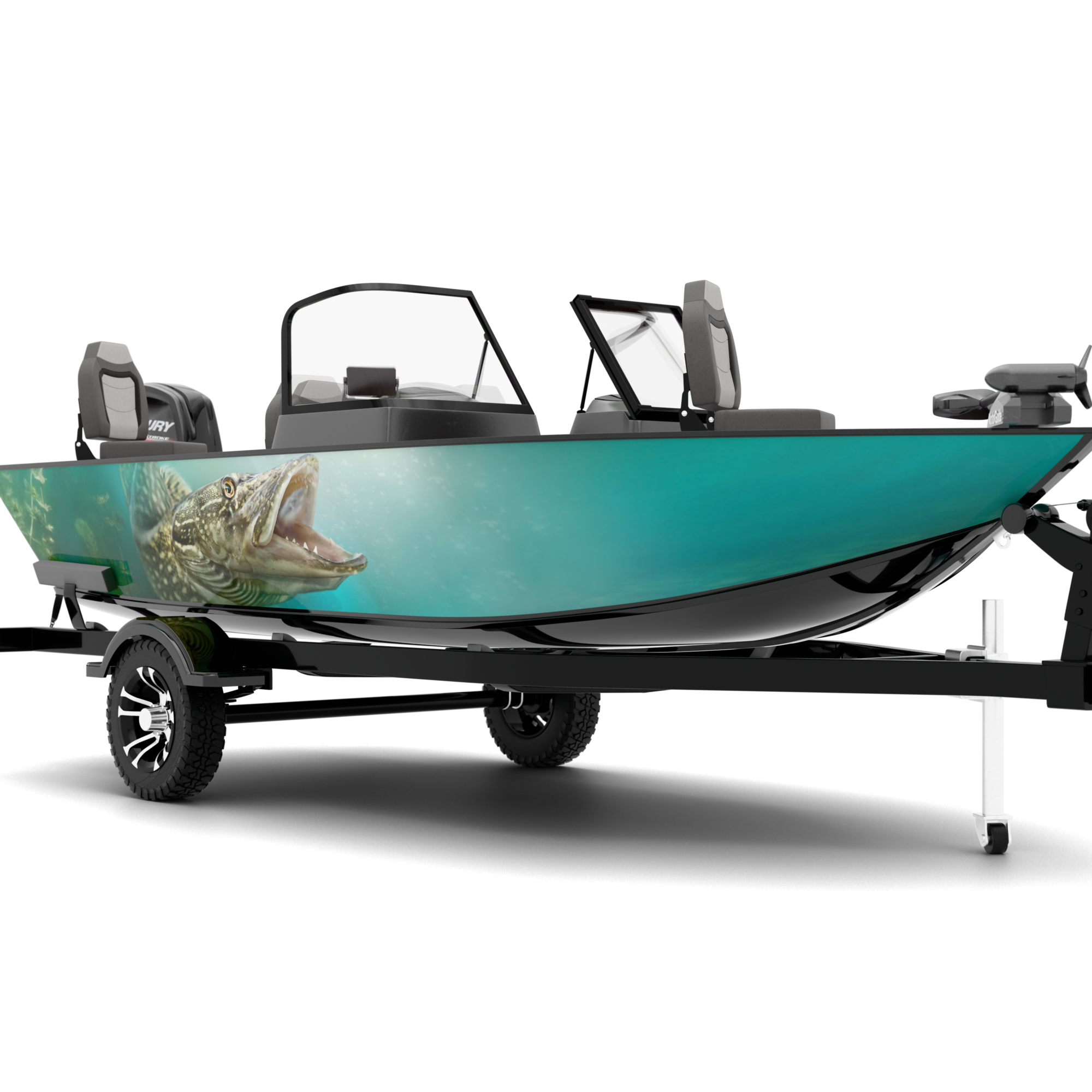 FISHING design stickers for Fishing Boat (4-6 m)