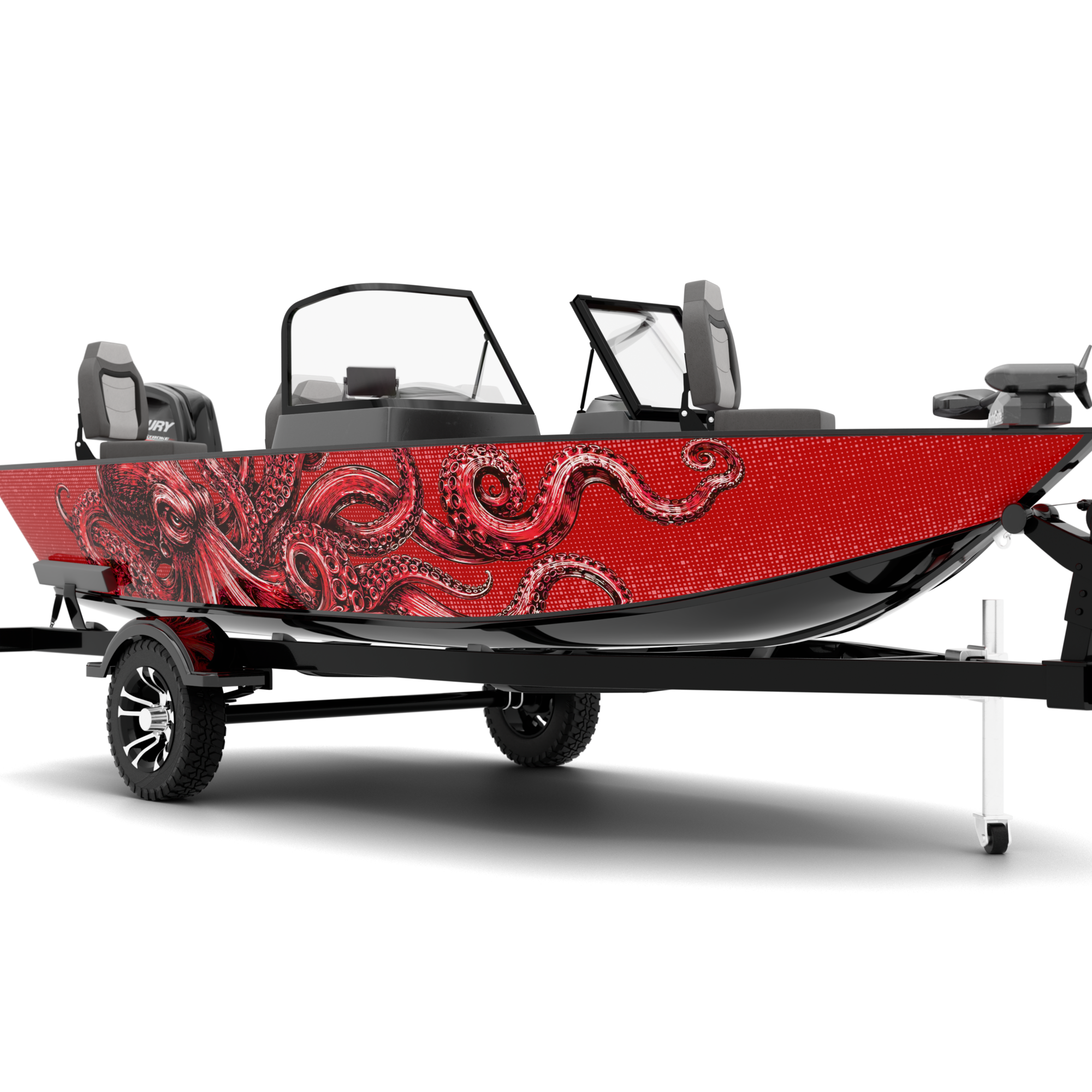 KRAKEN design stickers for Fishing Boat (4-6 m)