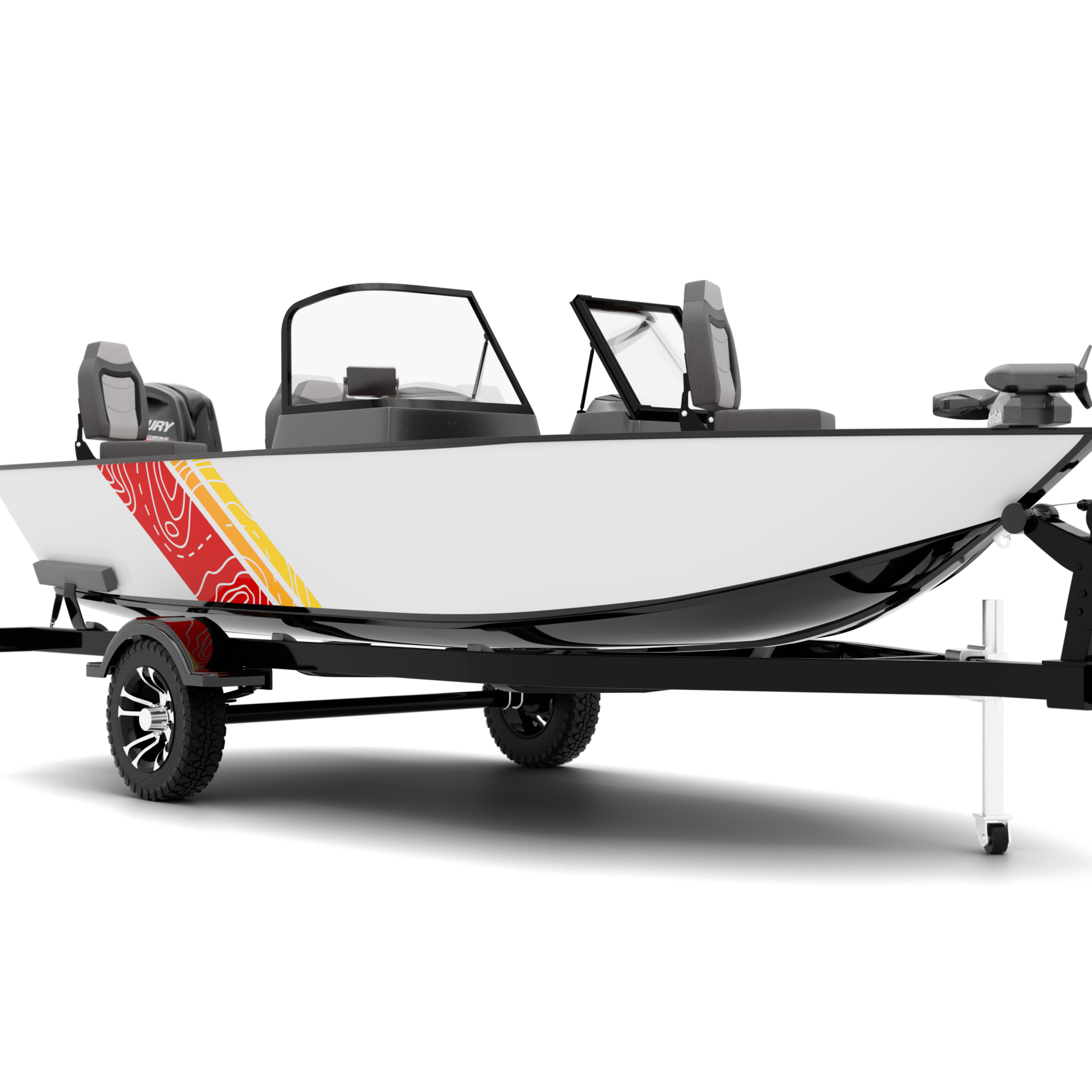LINE design stickers for Fishing Boat (4-6 m)