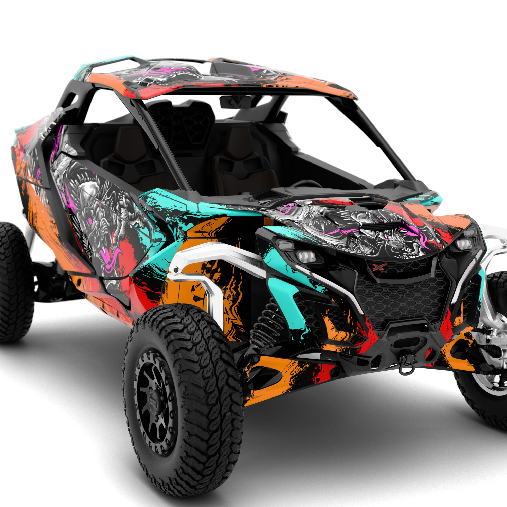 DRAGON design stickers for Can-Am Maverick R (from 2024)