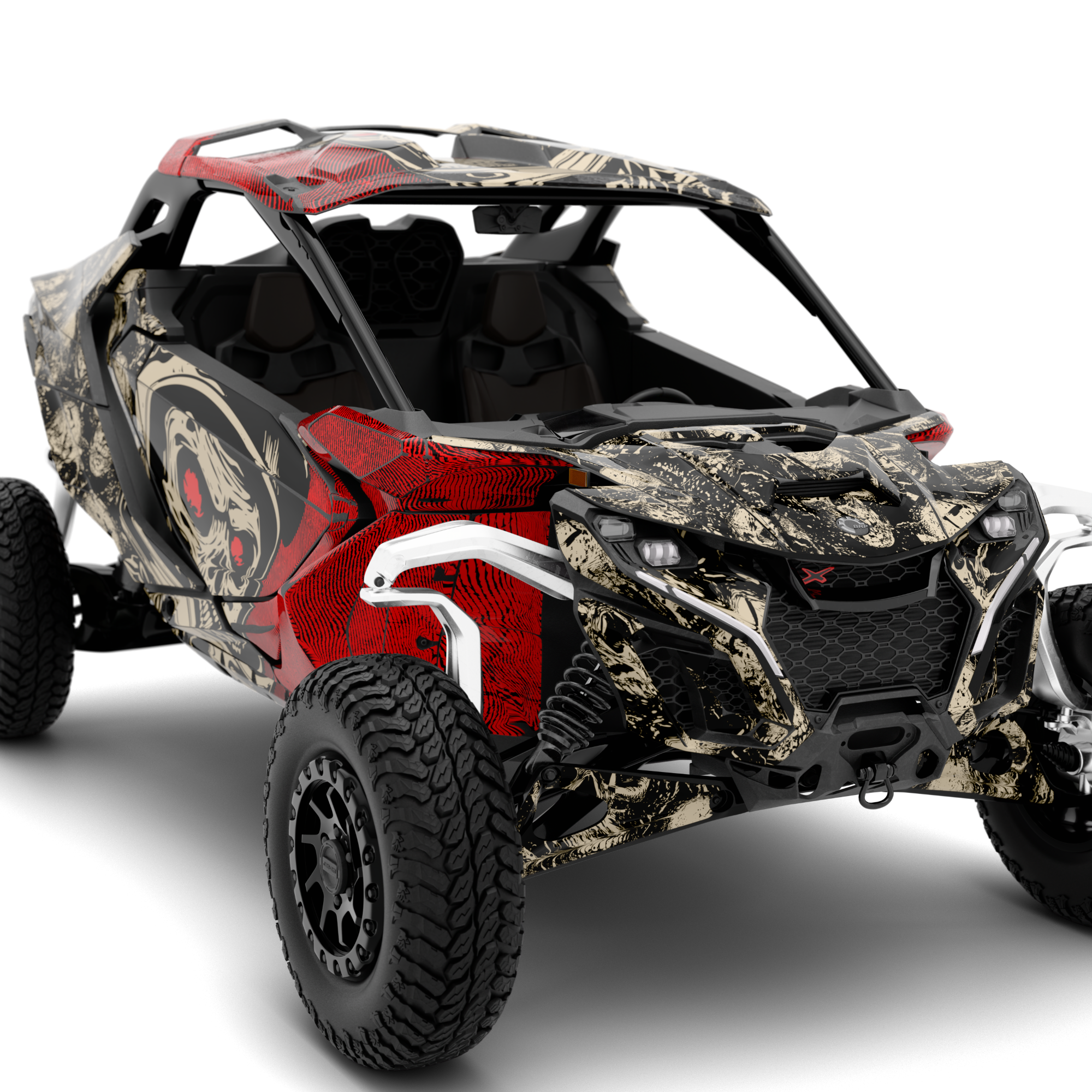 SKULLY X design stickers for Can-Am Maverick R (from 2024)