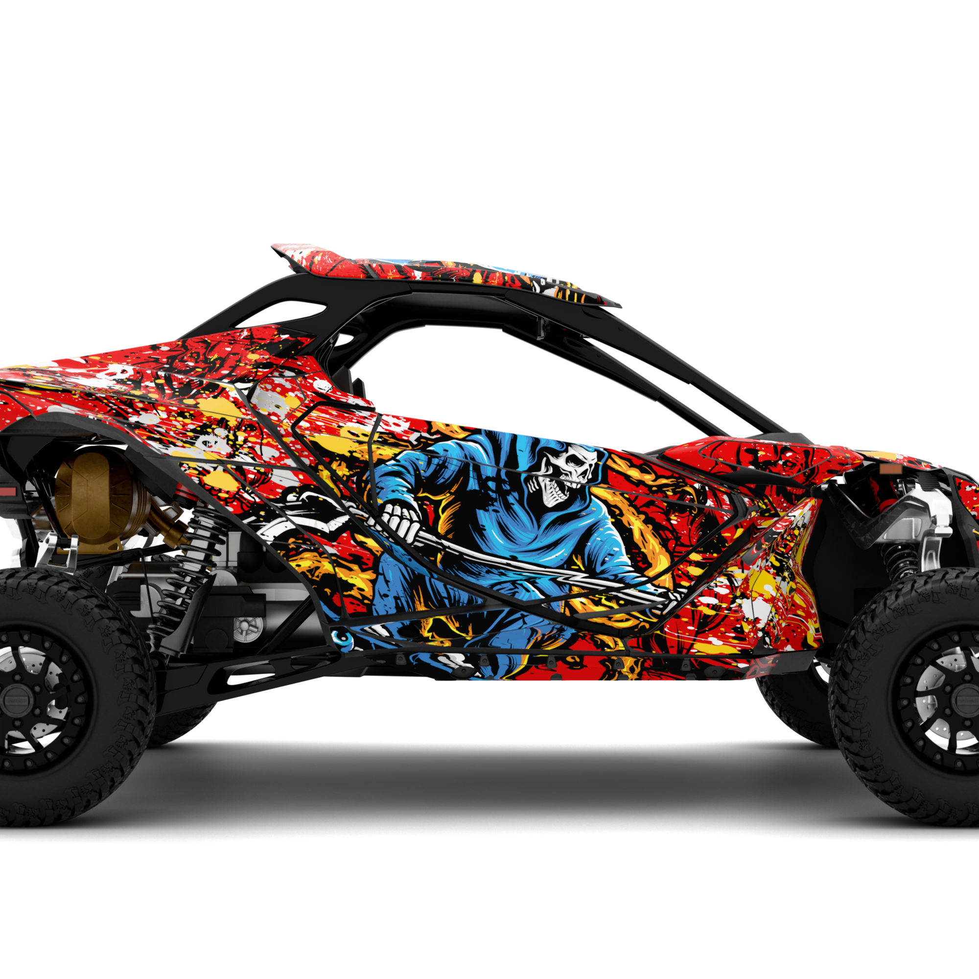 PUNISHER design stickers for Can-Am Maverick R (from 2024)