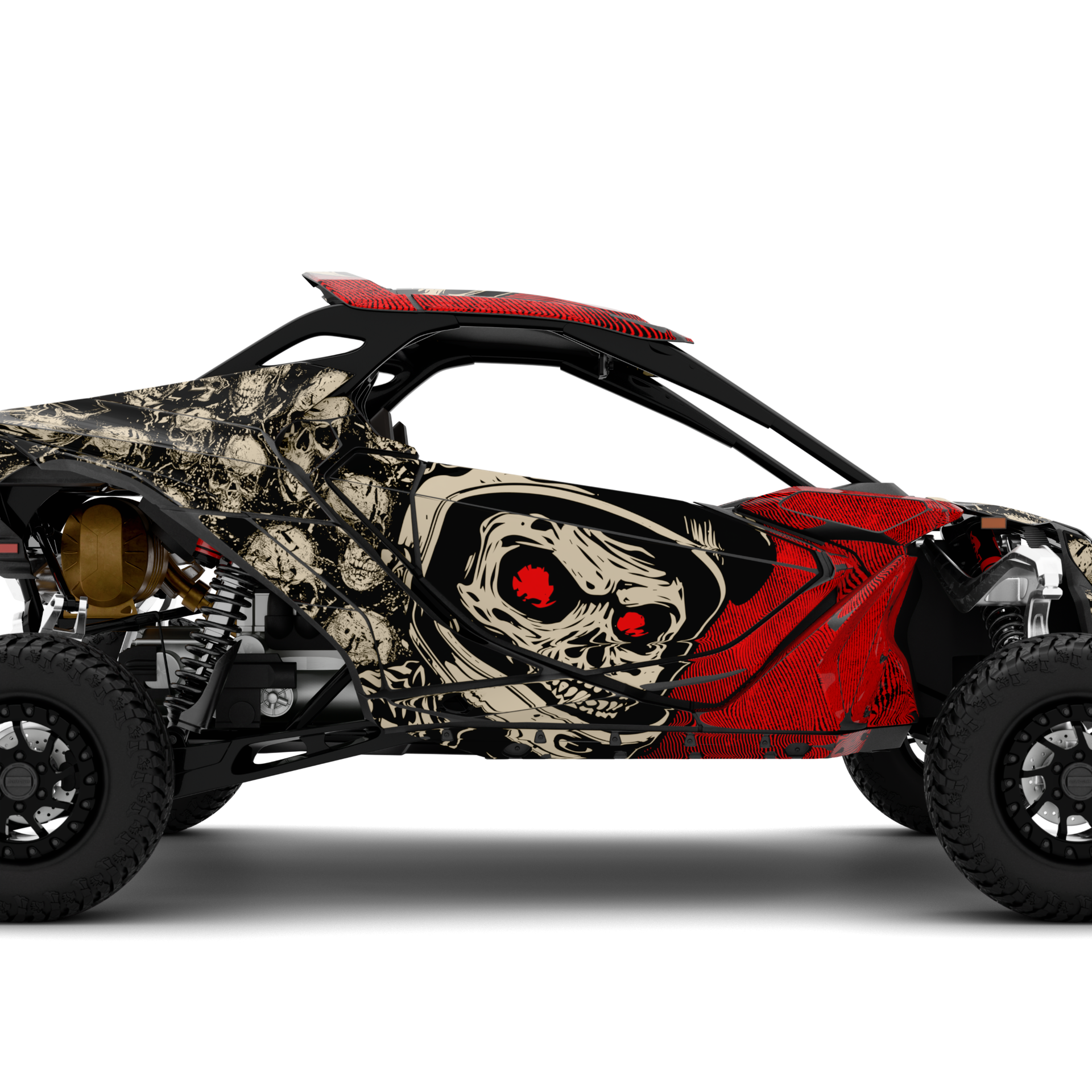 SKULLY X design stickers for Can-Am Maverick R (from 2024)