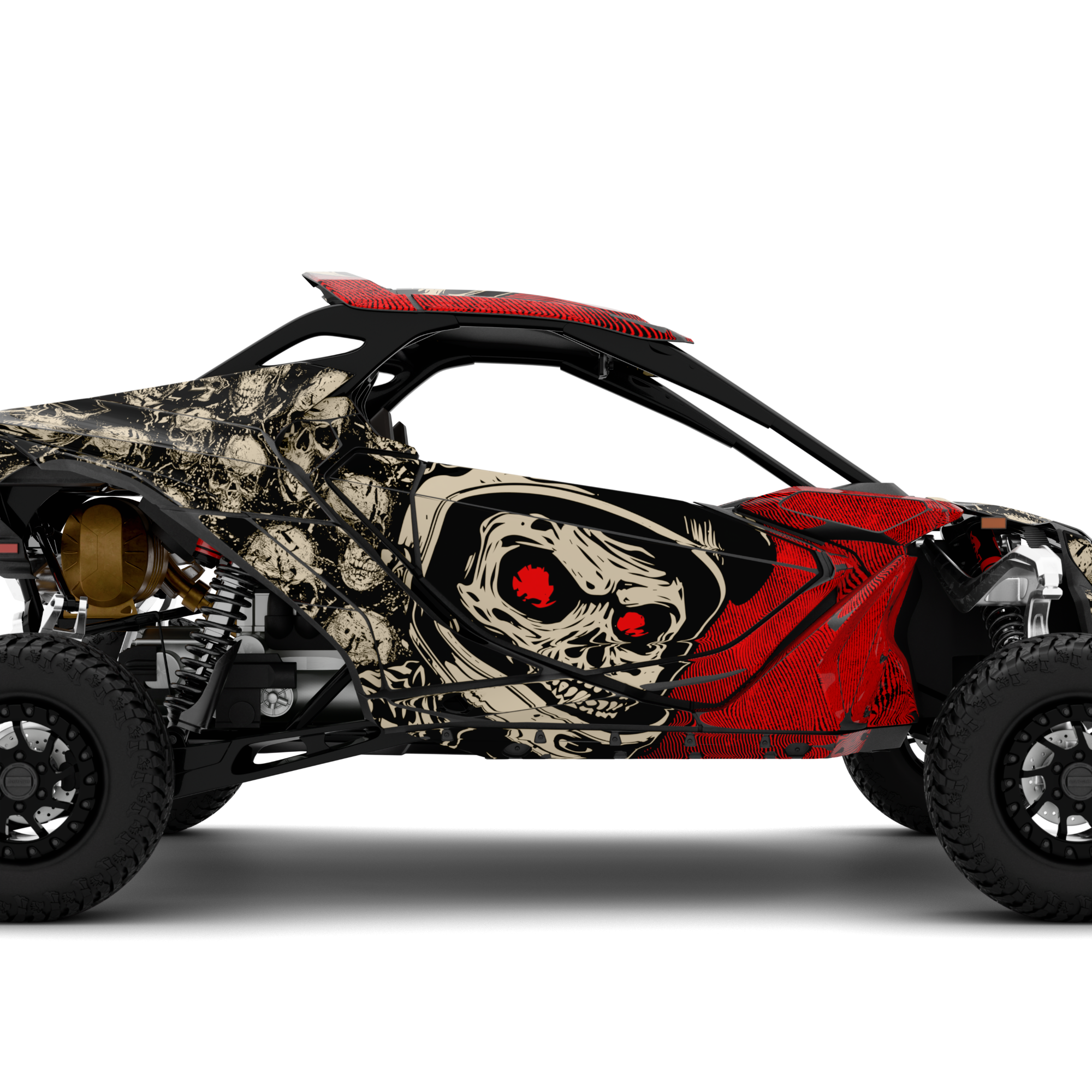 SKULLY X design stickers for Can-Am Maverick R (from 2024)