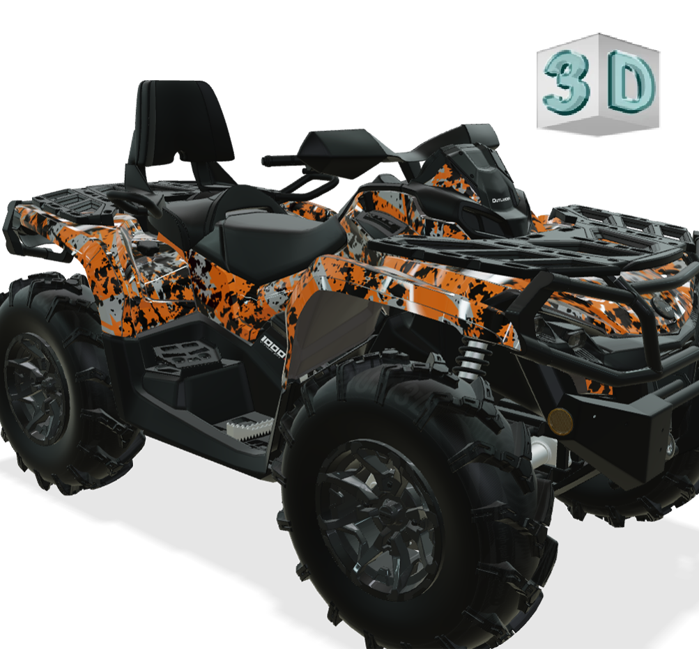 DIGITAL SPOT design stickers for Can-Am Outlander G2 (from 2012)