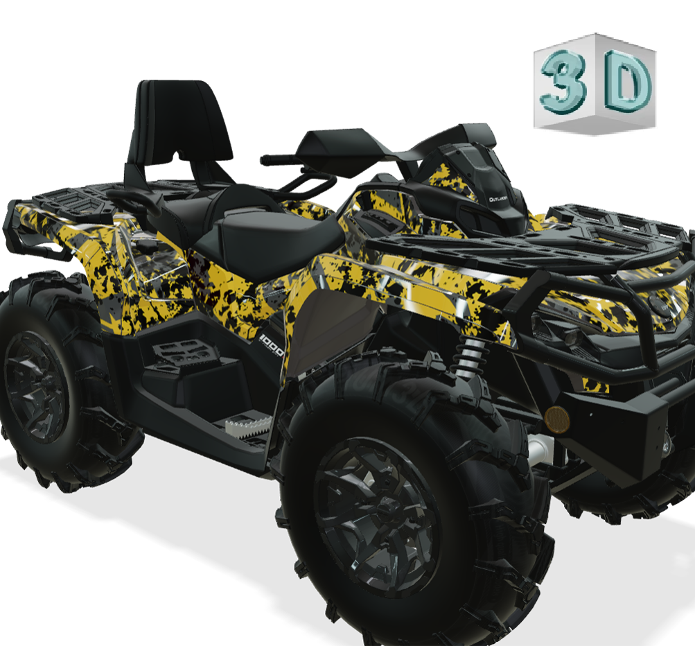 DIGITAL SPOT design stickers for Can-Am Outlander G2 (from 2012)