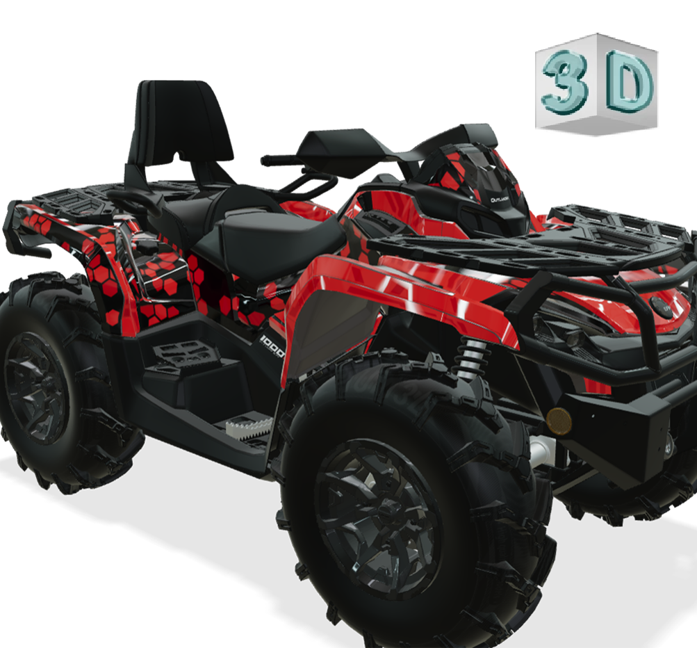 HEXA MEGA design stickers for Can-Am Outlander G2 (from 2012)