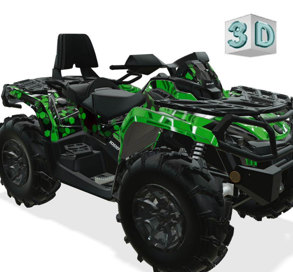 HEXA MEGA design stickers for Can-Am Outlander G2 (from 2012)