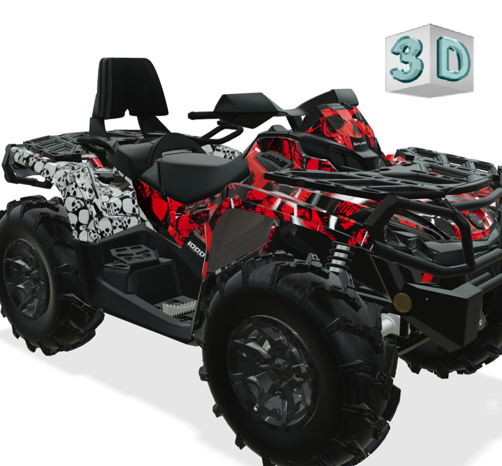 SKULLY design stickers for Can-Am Outlander G2 (from 2012)