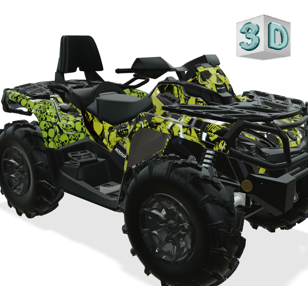 SKULLY design stickers for Can-Am Outlander G2 (from 2012)