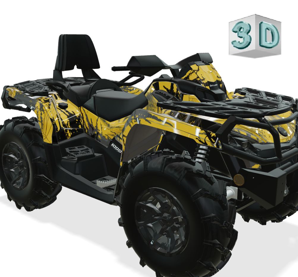 SYMBIOTE design stickers for Can-Am Outlander G2 (from 2012)