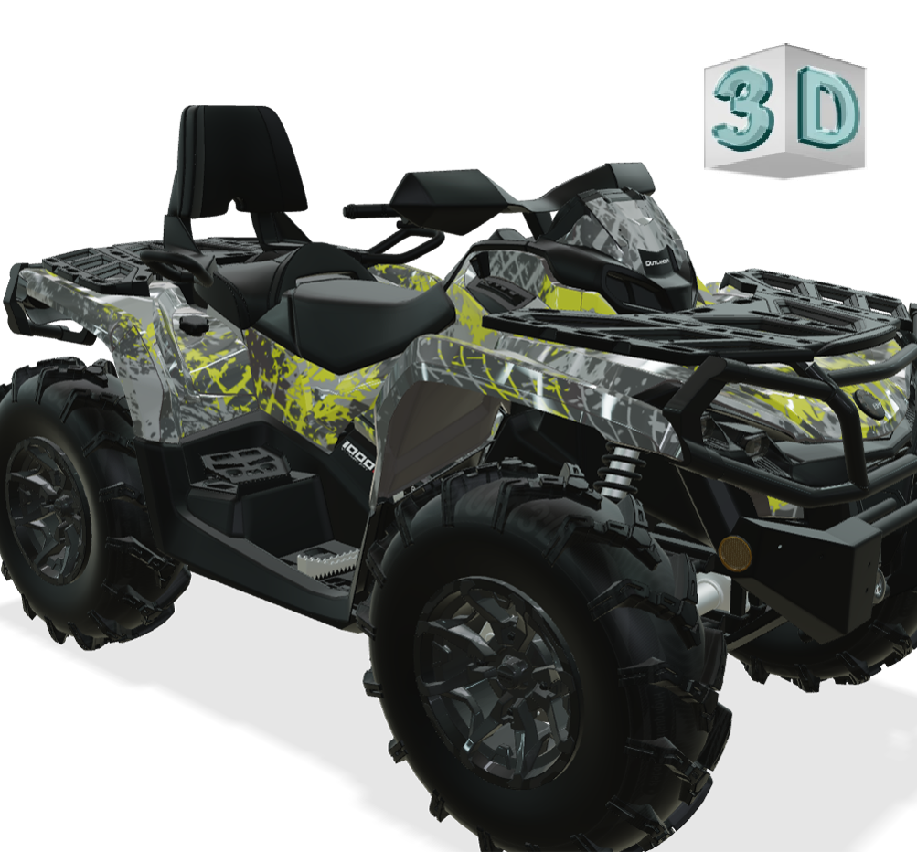 TRACKER design stickers for Can-Am Outlander G2 (from 2012)