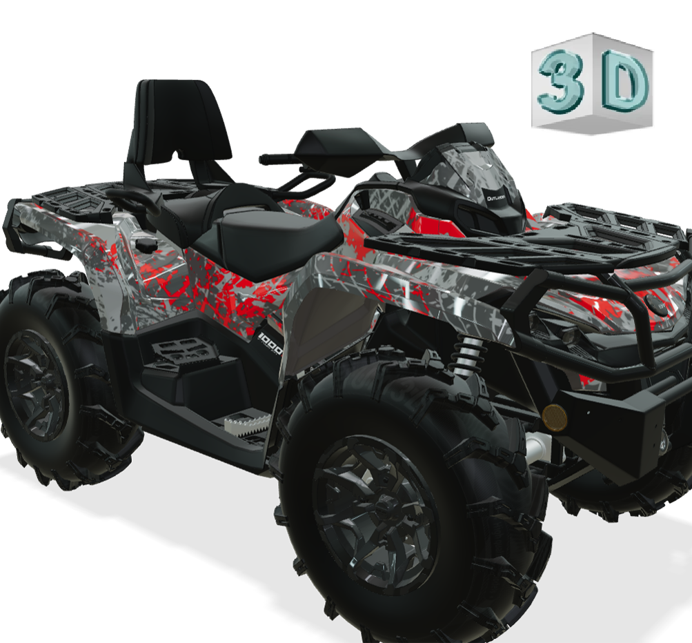 TRACKER design stickers for Can-Am Outlander G2 (from 2012)