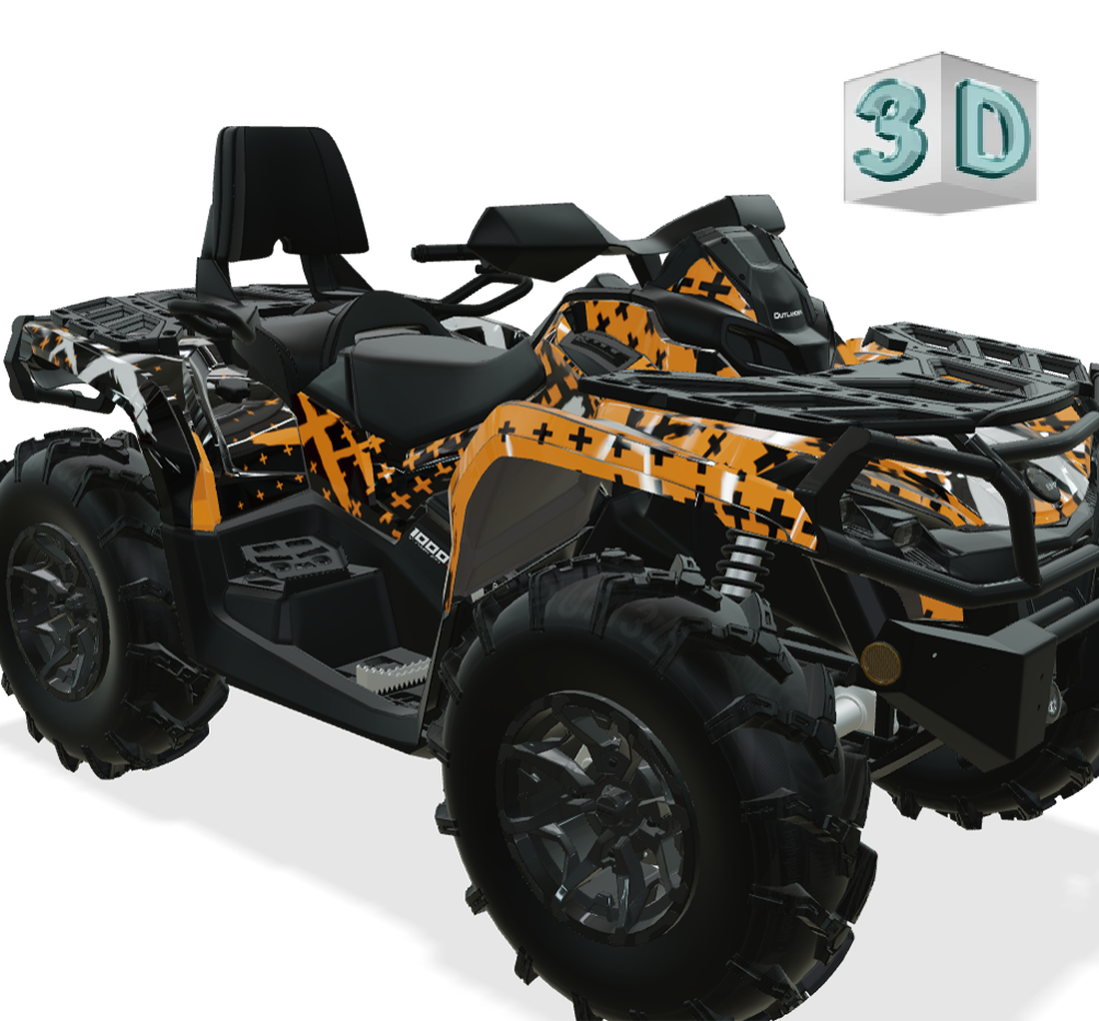 X design stickers for Can-Am Outlander G2 (from 2012)