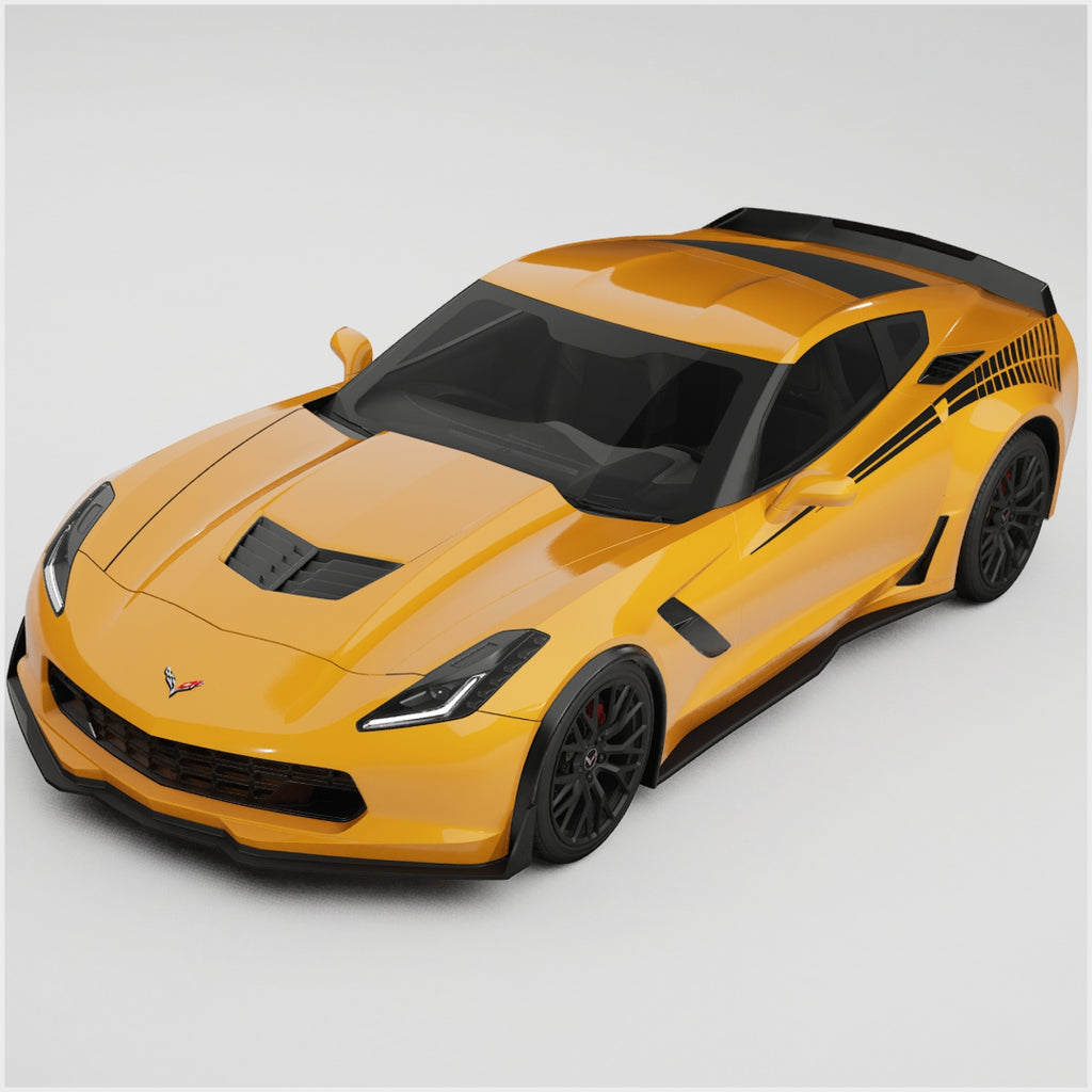 STROBE STRIPES stickers for CORVETTE C7