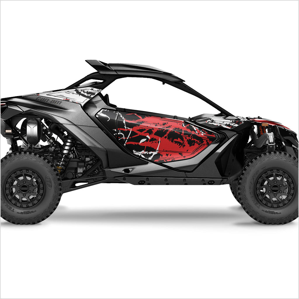Pair Of MAVERICK Die-Cut Vinyl Stickers – Oracal 651 – For Can-Am Vehicles & Motorcycles
