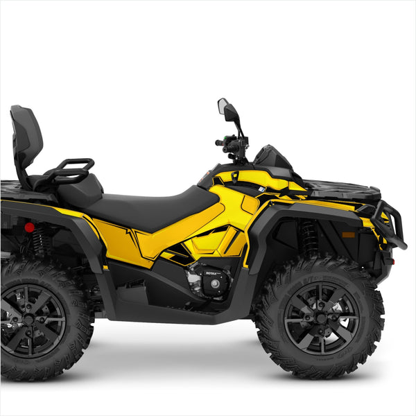 Can Am Outlander graphics sticker kit decals yellow