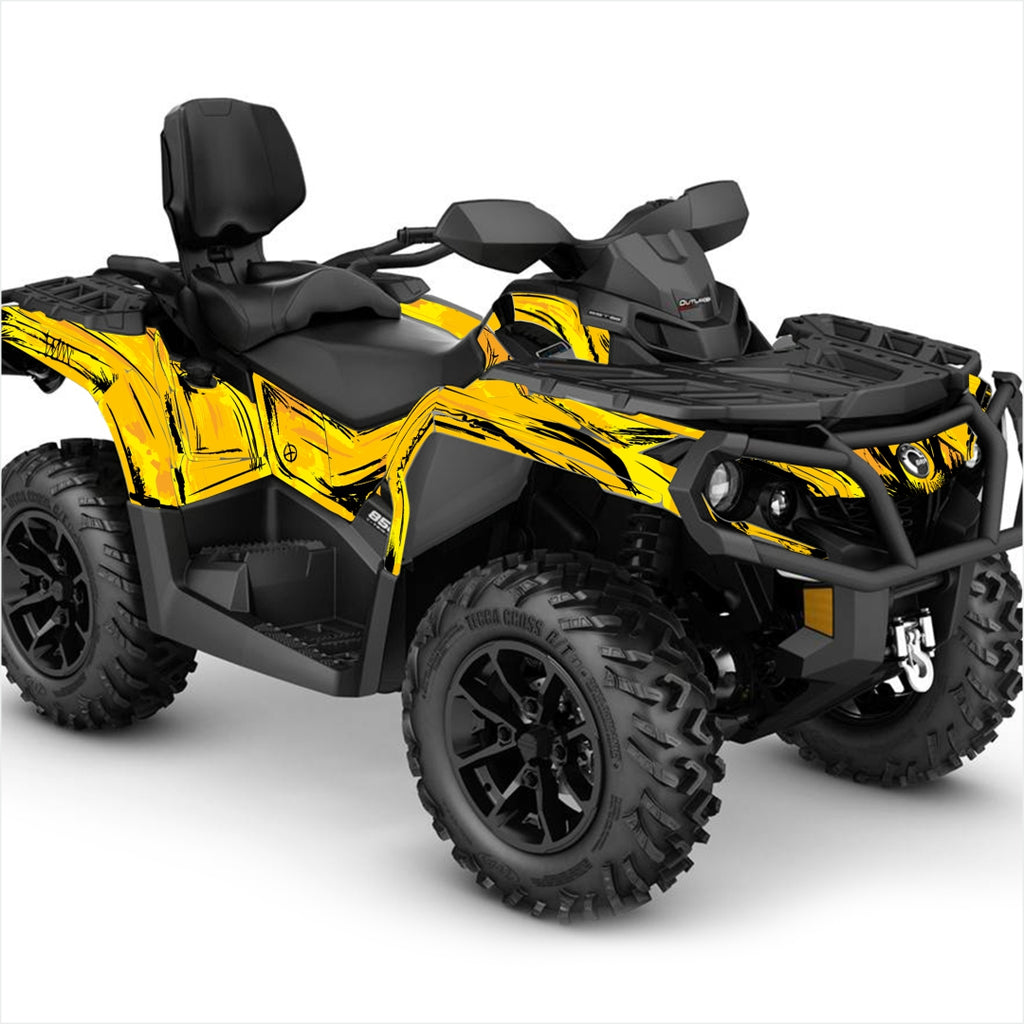 CanAm Outlander decal sticker kit yellow