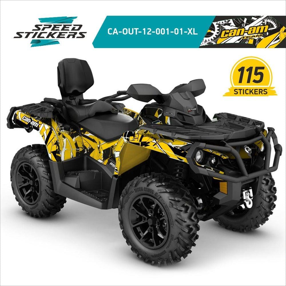 Can Am Outlander yellow graphics