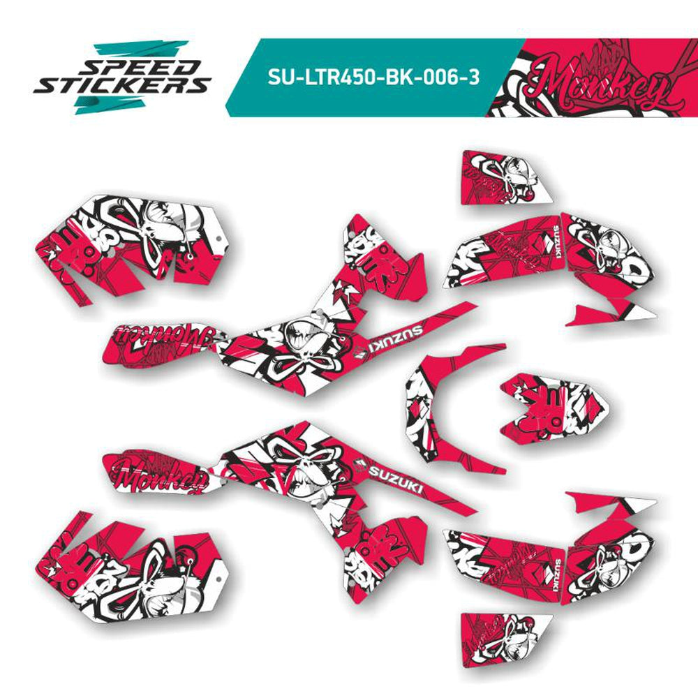 Kit Autocollants Complet Pour Suzuki LTR 450 ATV (2006-2014 Kit Autocollants Complet Pour Suzuki LTR 450 ATV (2006-2014